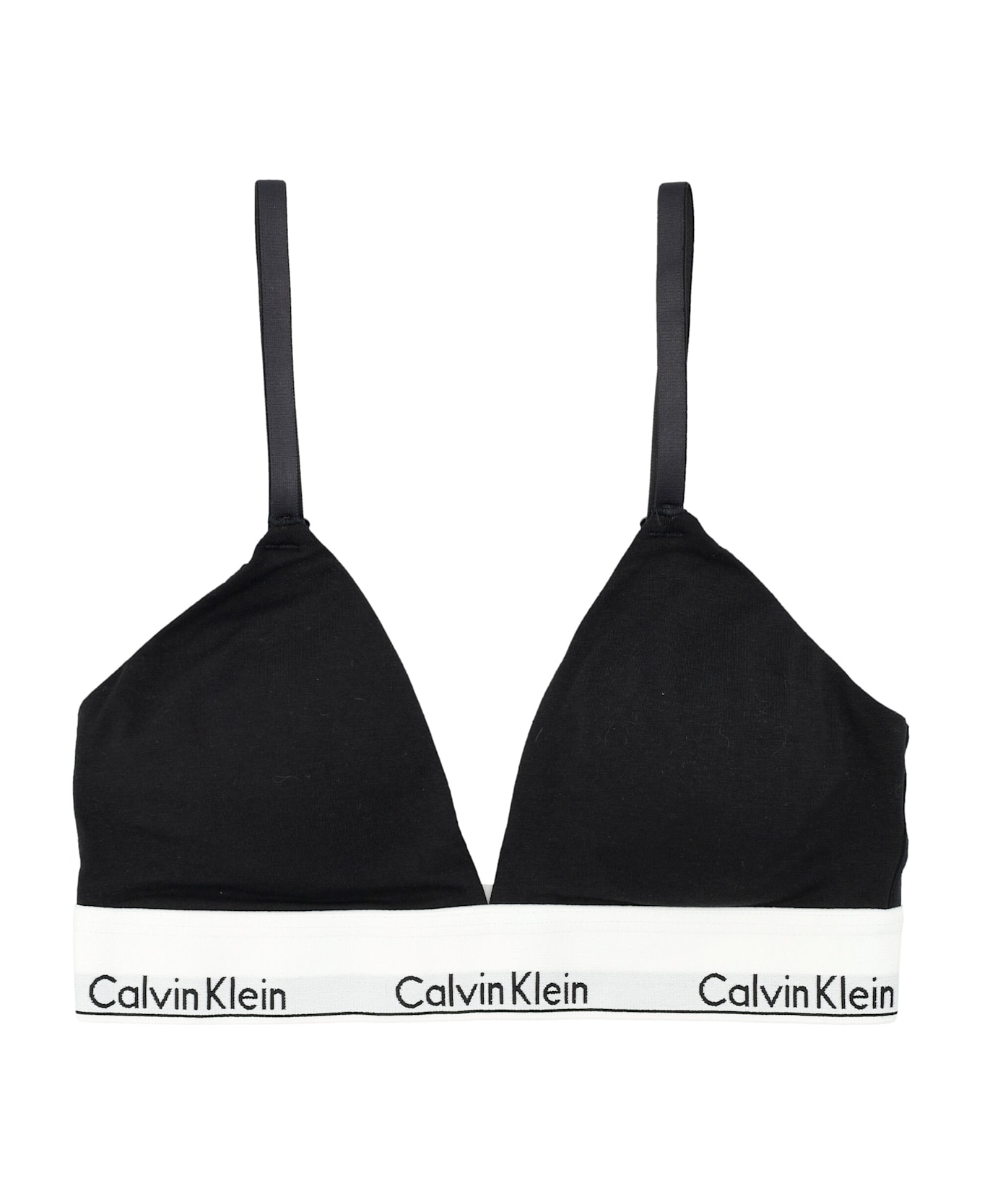 Calvin Klein Lightly Lined Triangle Bra - BLACK