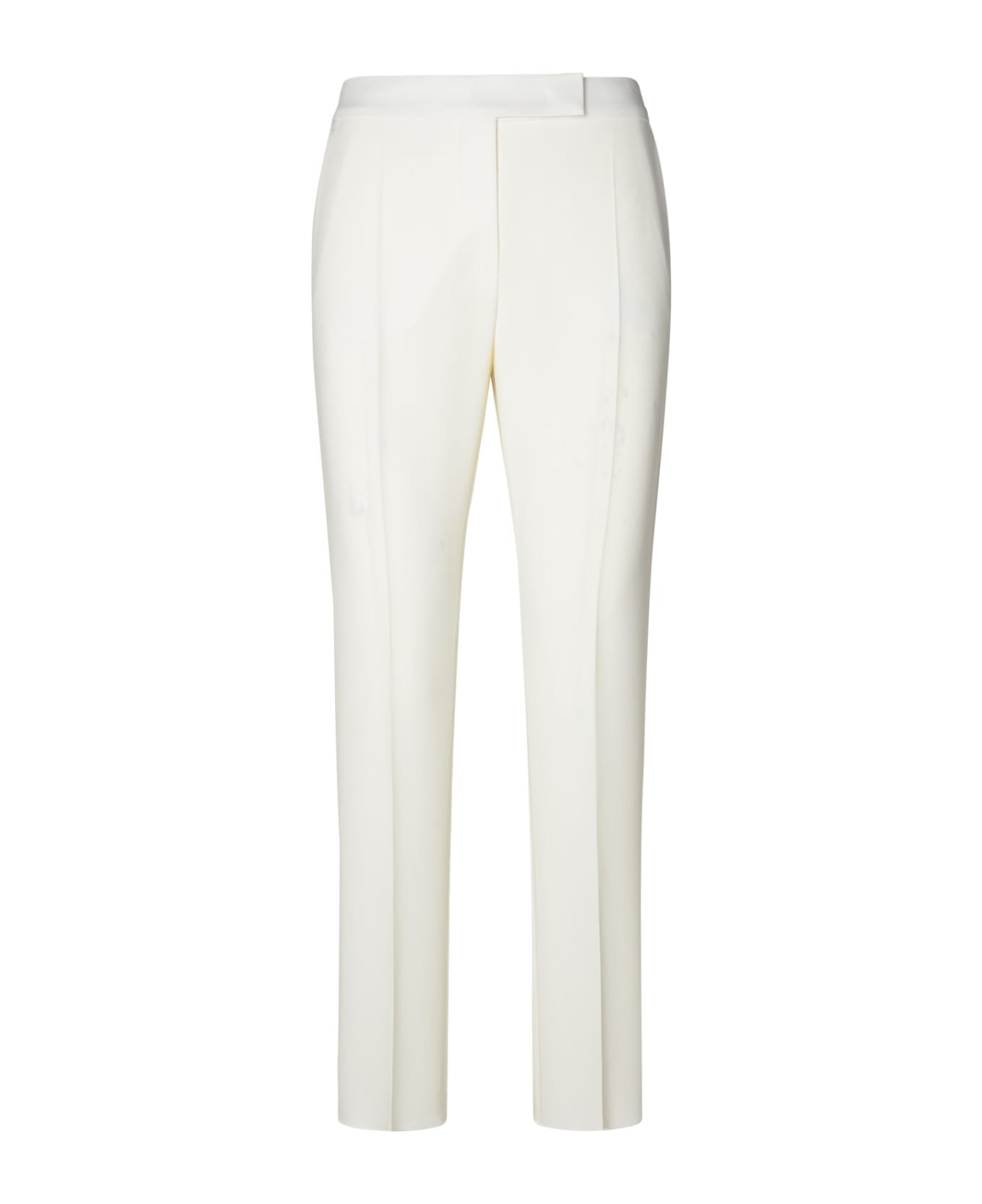 Max Mara White Triacetate Blend Trousers - White