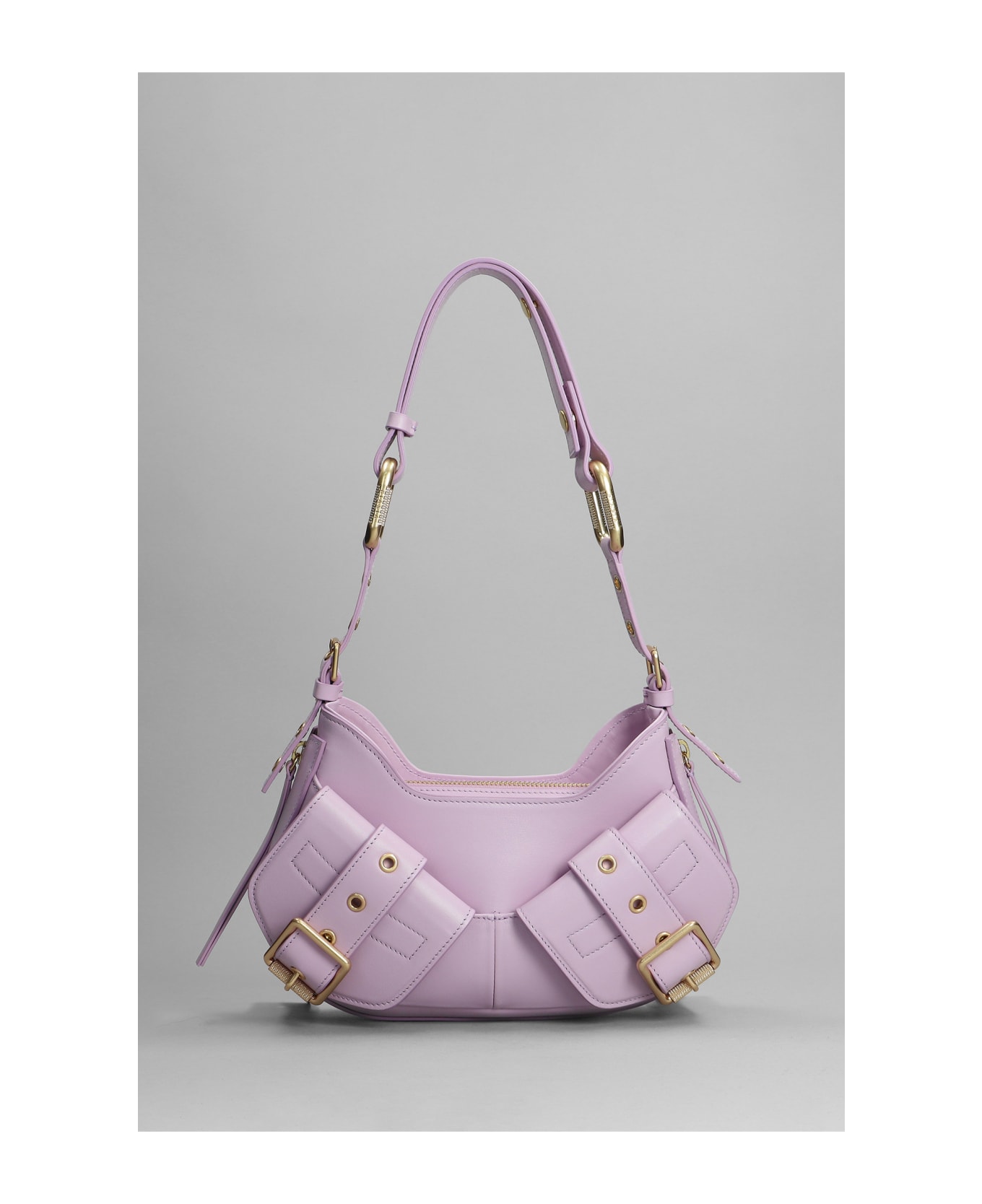 Biasia Shoulder Bag In Viola Leather - Viola