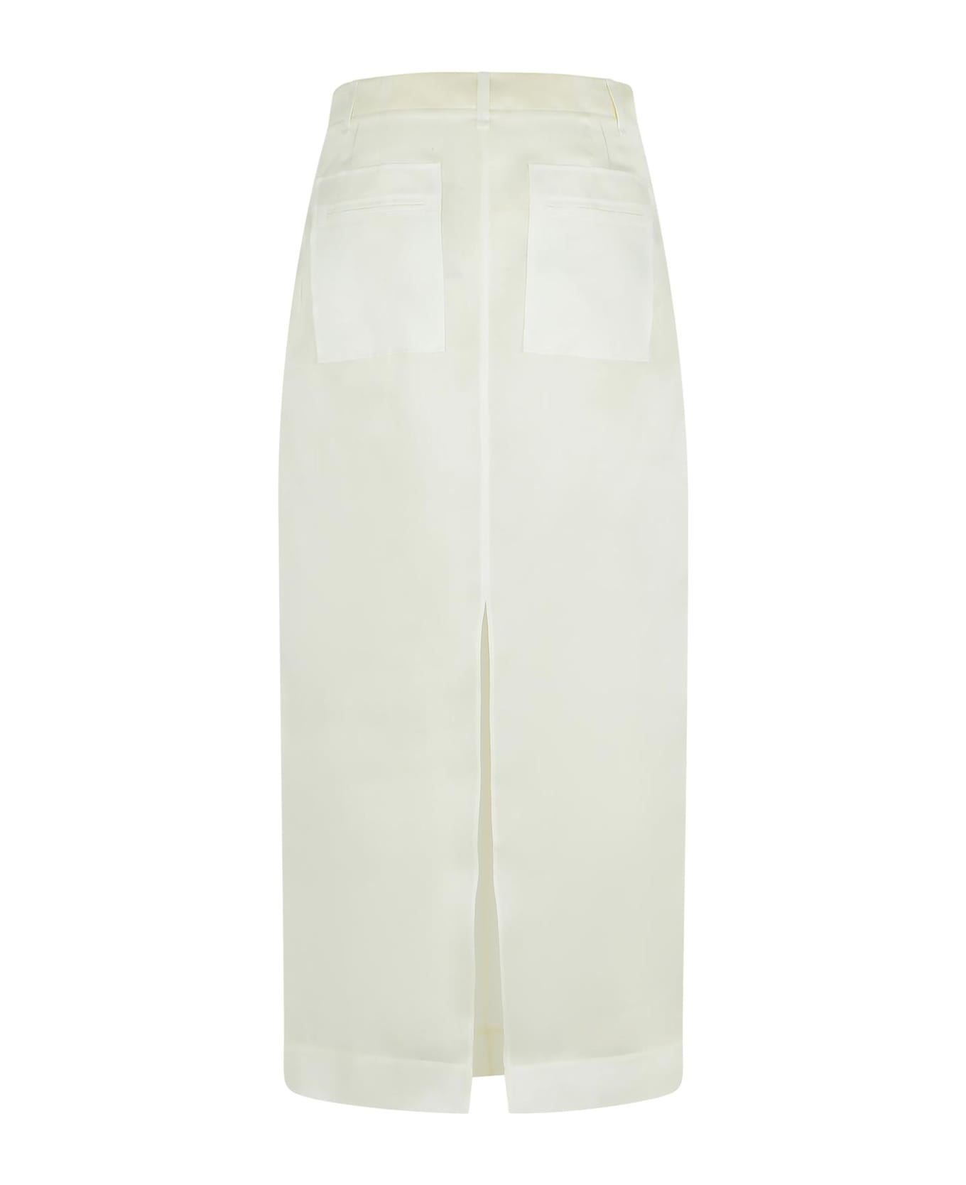 Khaite 
lucian
 White Silk Skirt - White