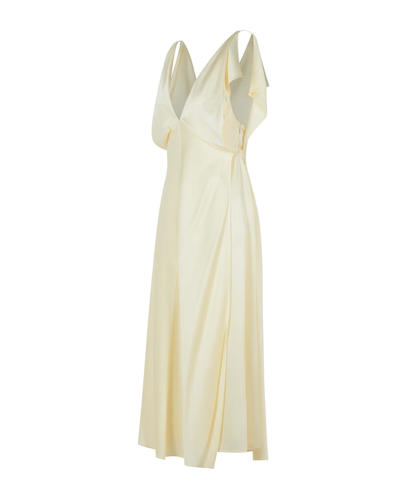 Jil Sander Ivory Viscose Blend Dress - Ivory