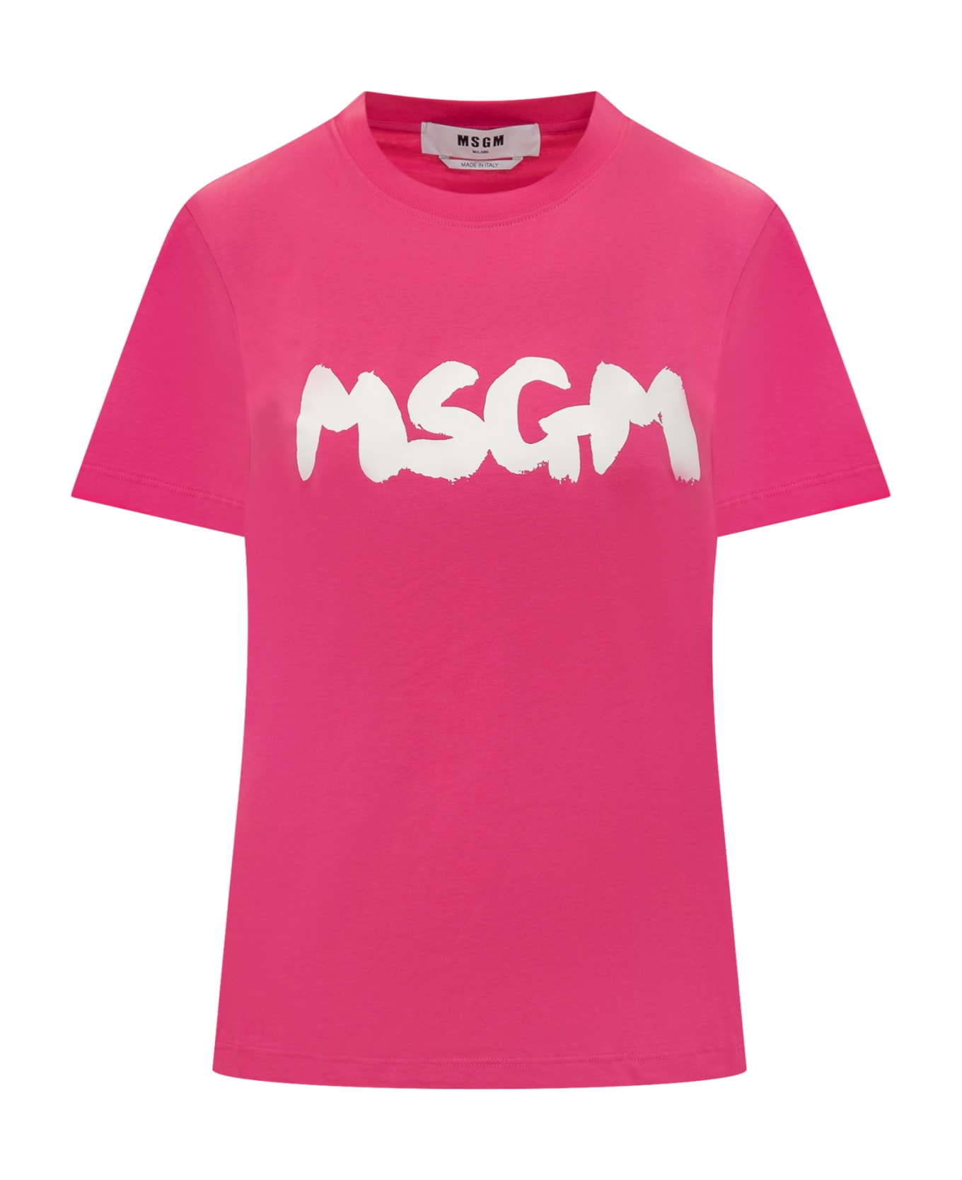 MSGM T-shirt With Logo - FUCSIA