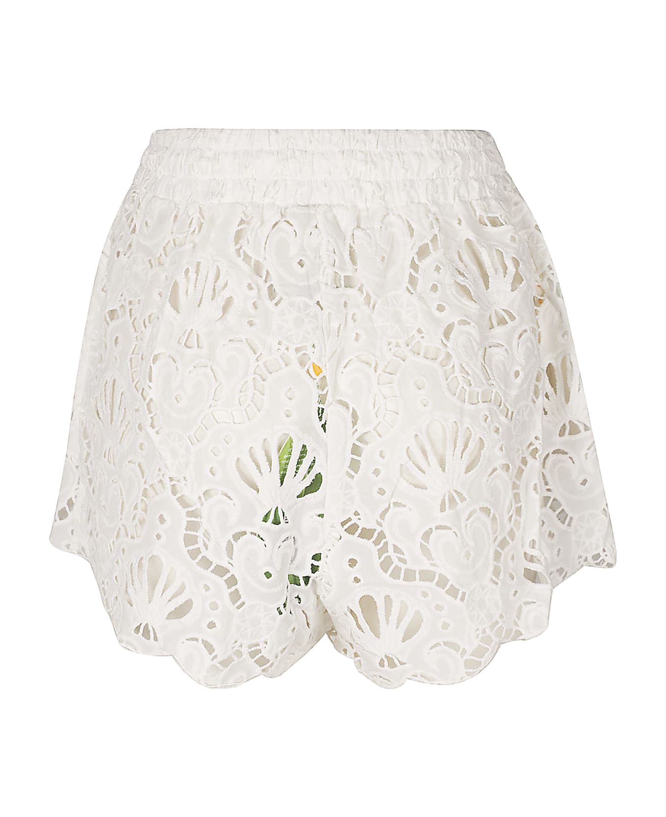 Farm Rio Logo Laced Shorts - White
