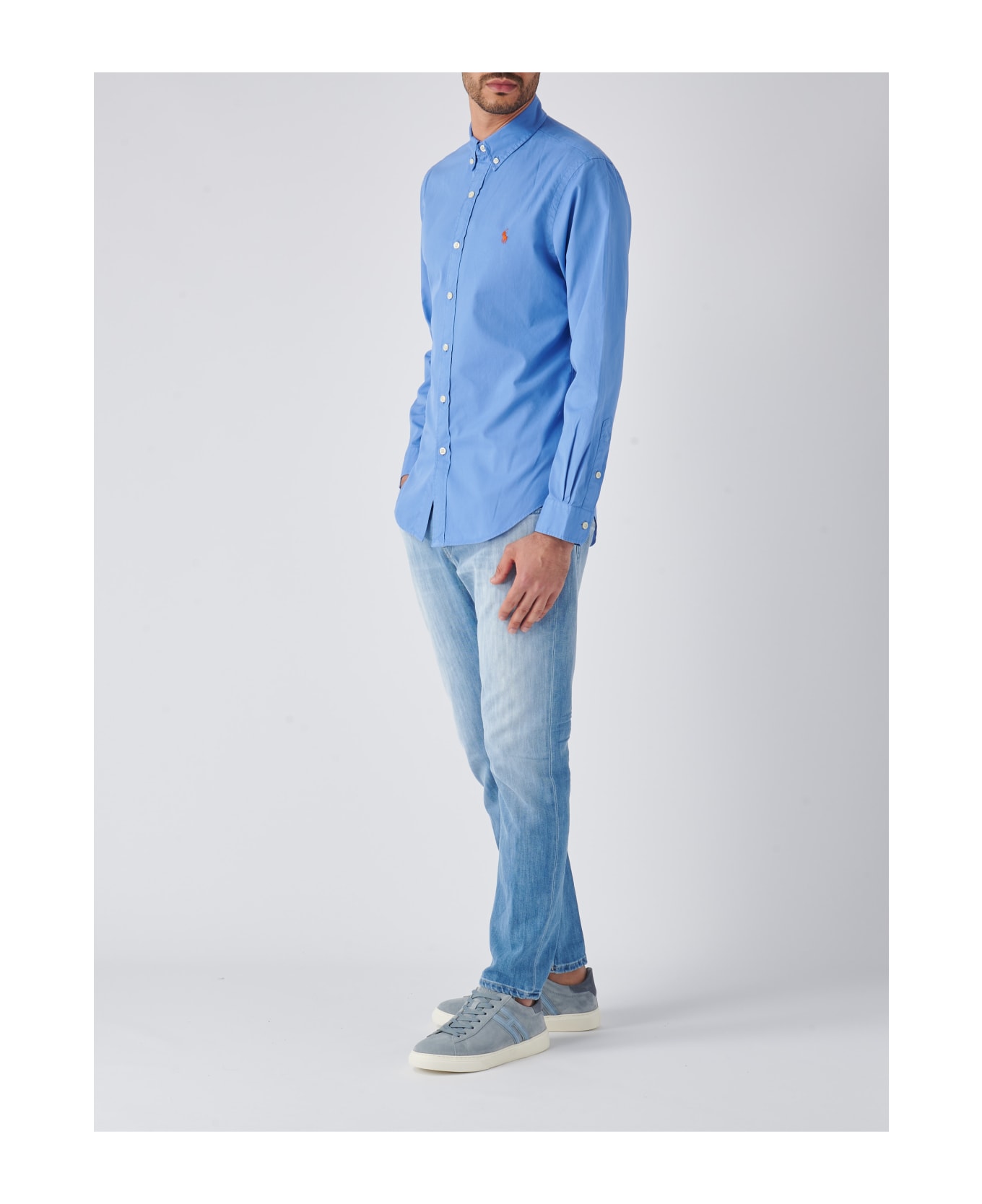 Polo Ralph Lauren Long Sleeve Sport Shirt Shirt - AZZURRO
