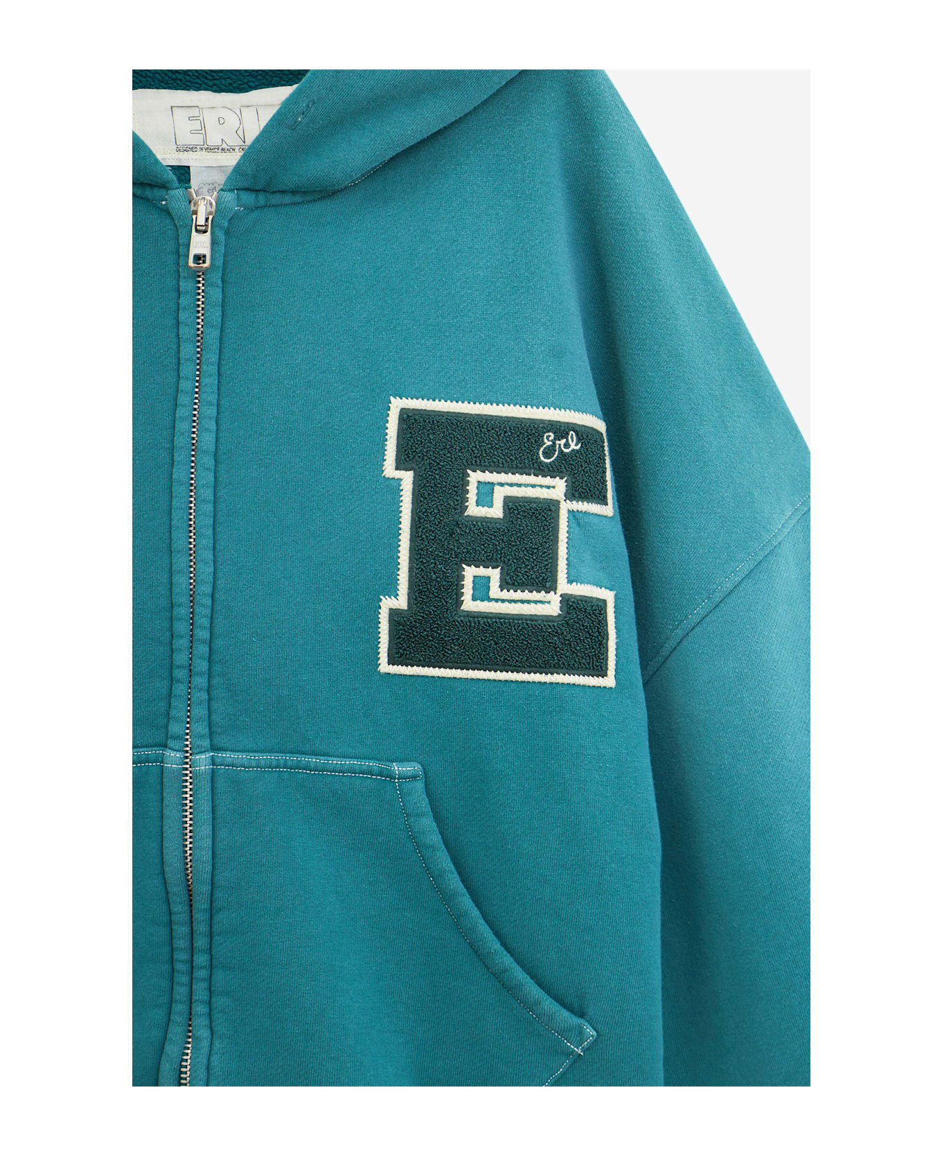 ERL Letterman Hoodie Sweatshirt - green