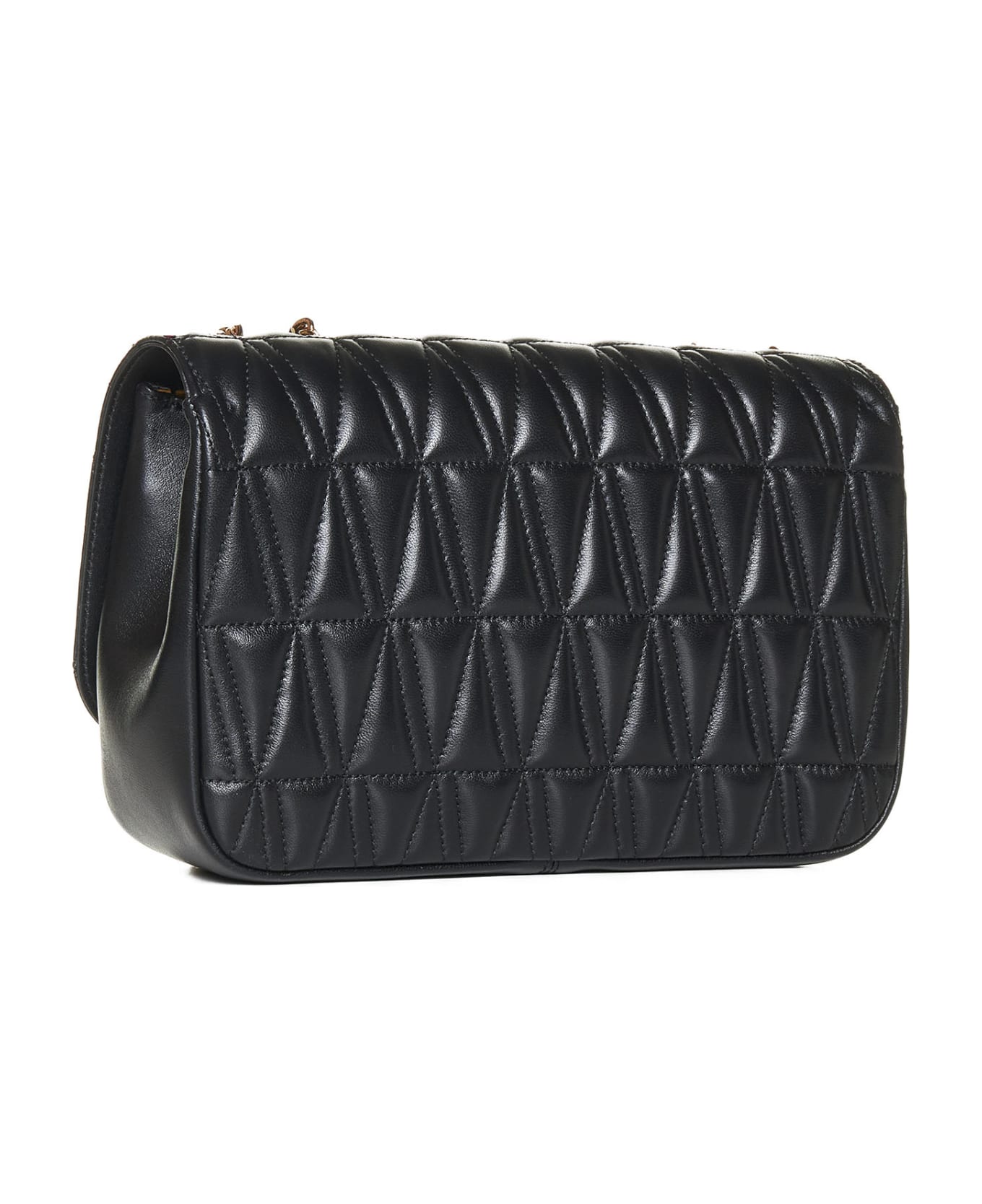 Versace Quilted Nappa Crossbody Bag - Black