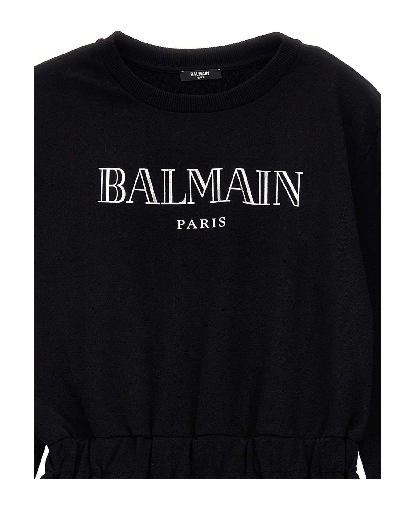 Balmain Logo Print Dress - Black