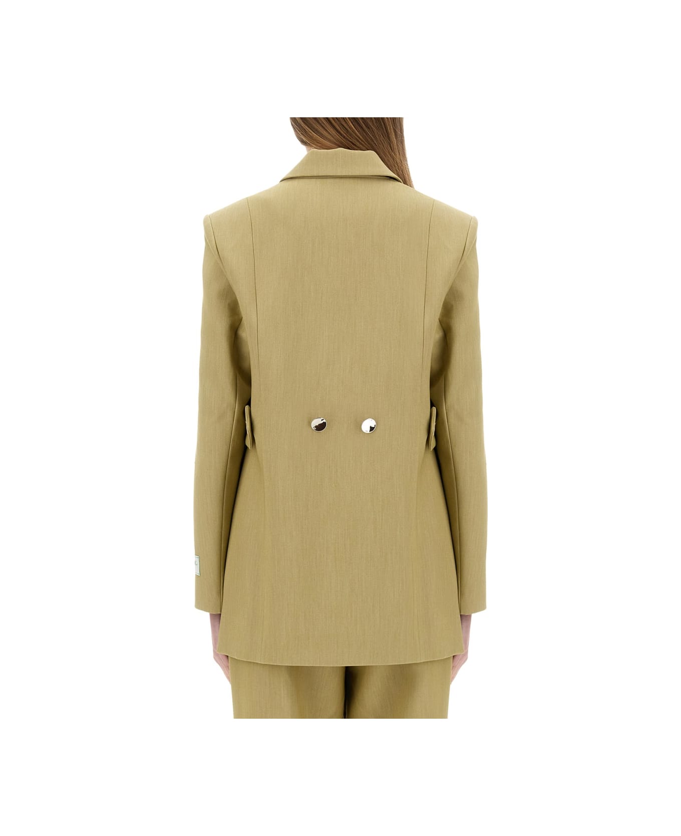 Ganni Twill Suit Blazer - BEIGE