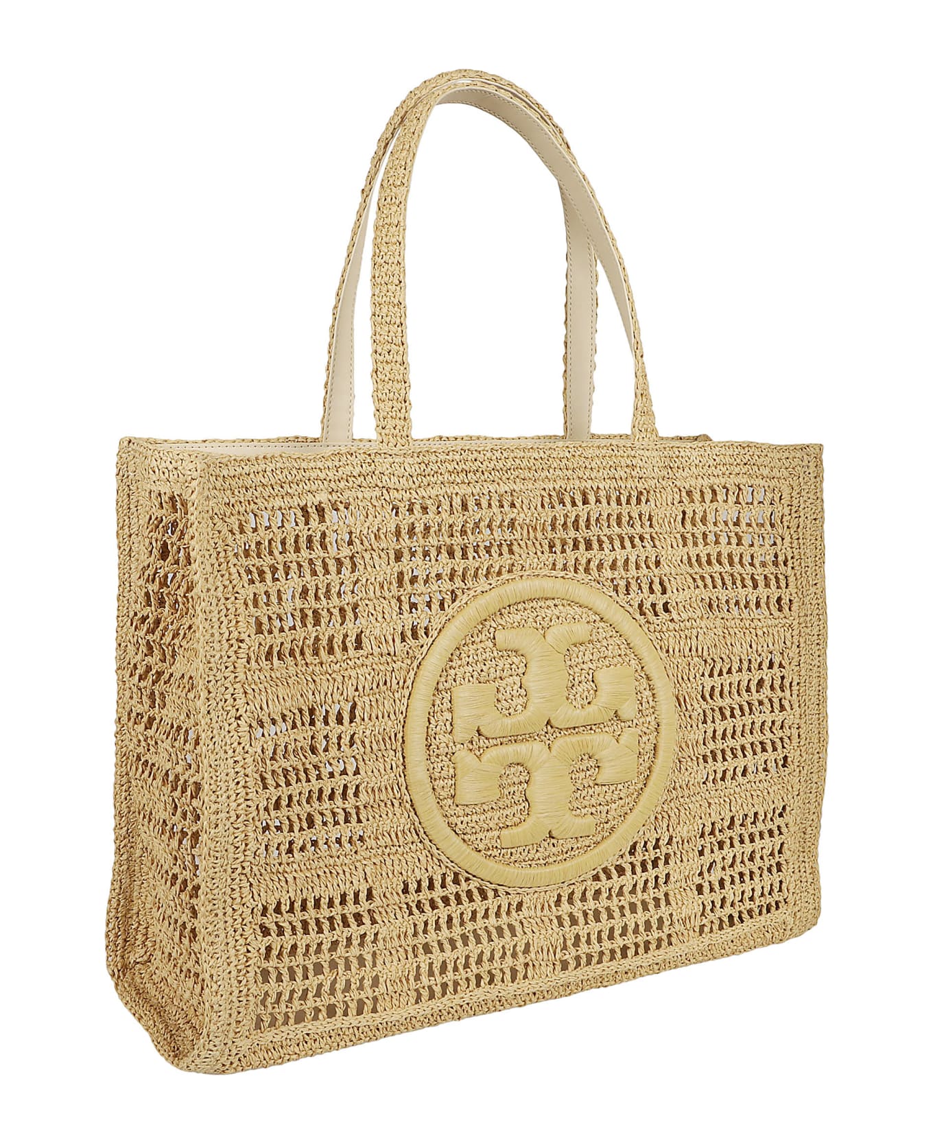 Tory Burch Ella Hand-crocheted Large Tote - Natural トートバッグ