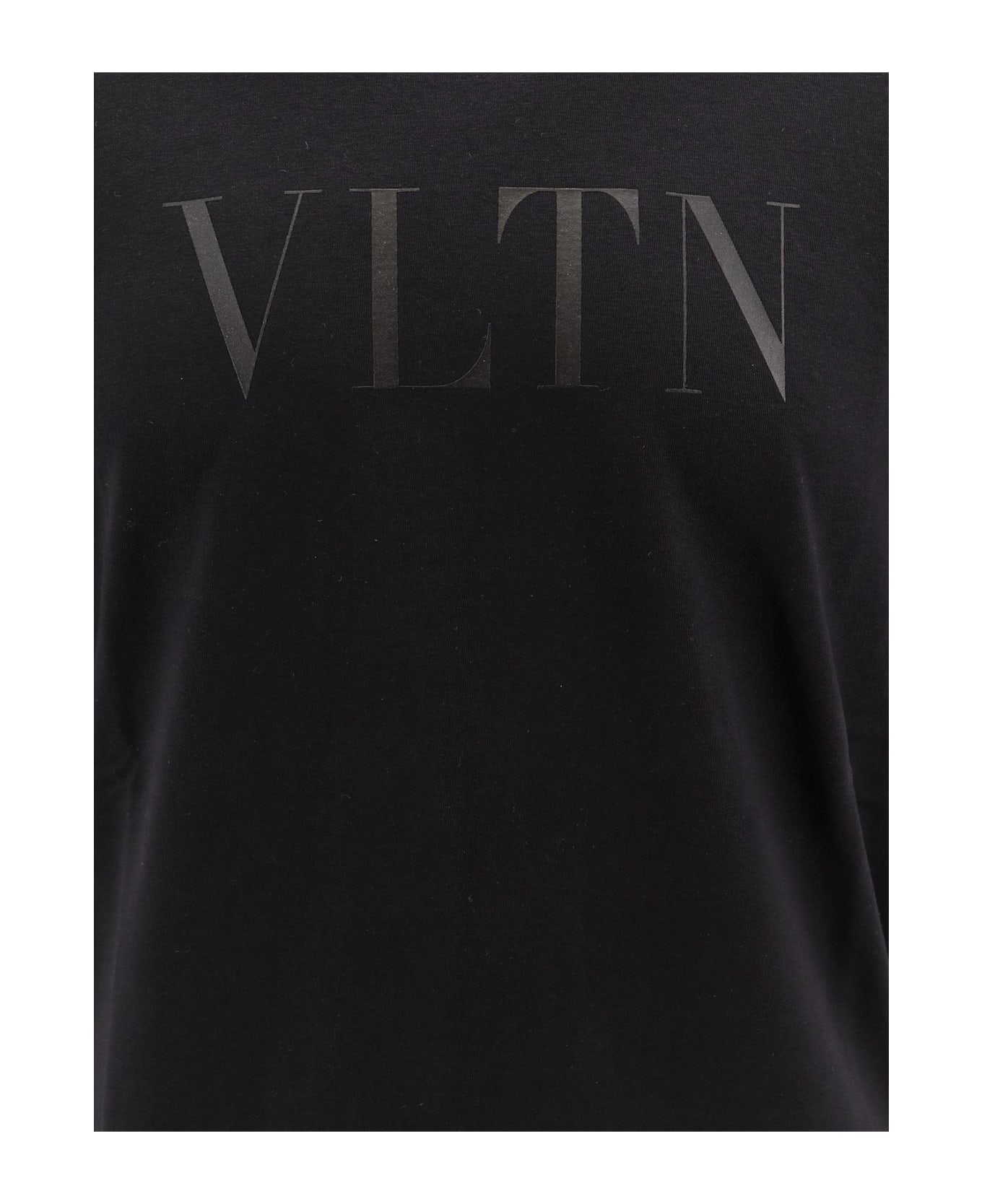 Valentino Garavani Vltn Logo Printed Crewneck T-shirt - Nero