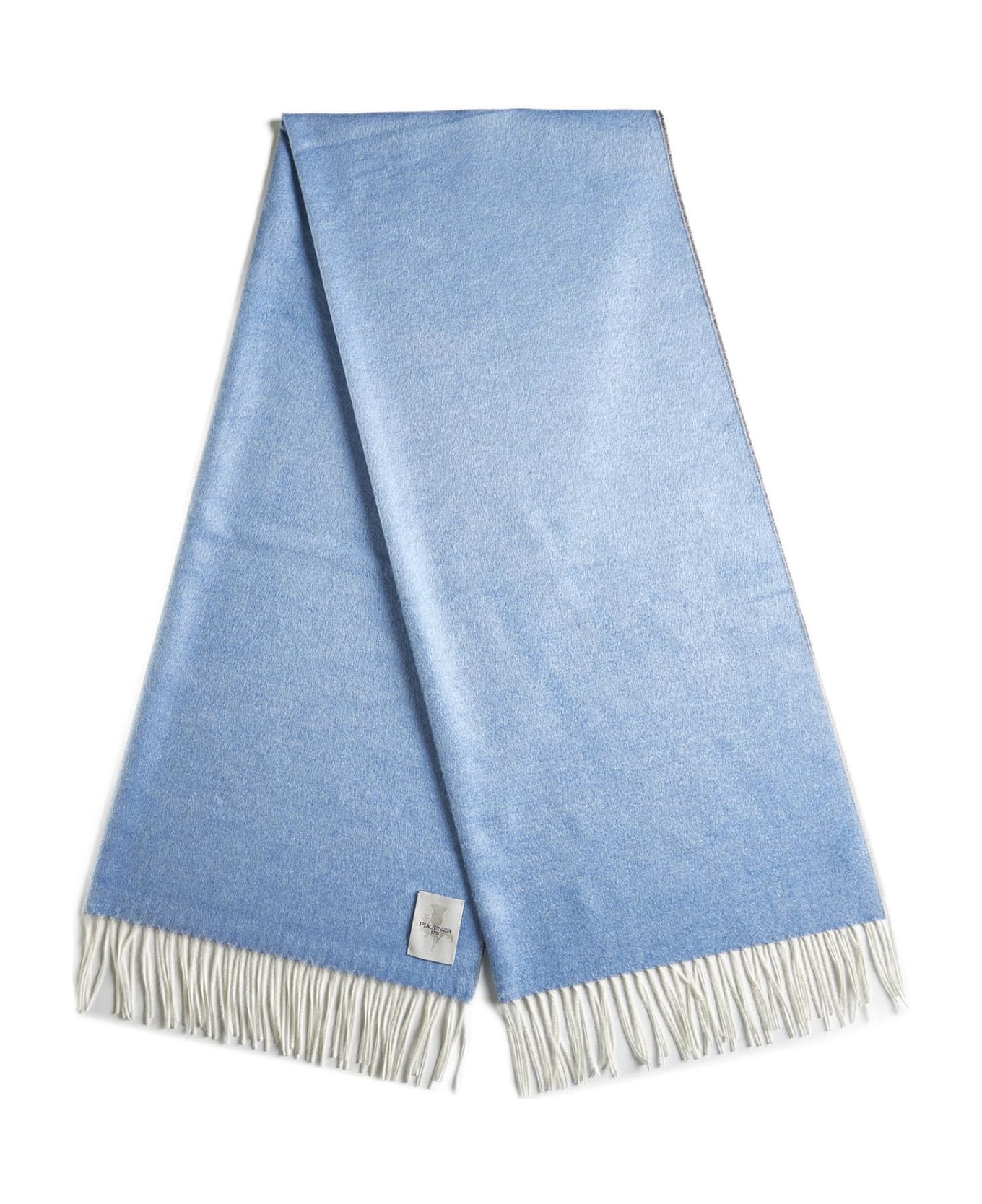 Piacenza Cashmere Scarf - Lt blue / beige スカーフ