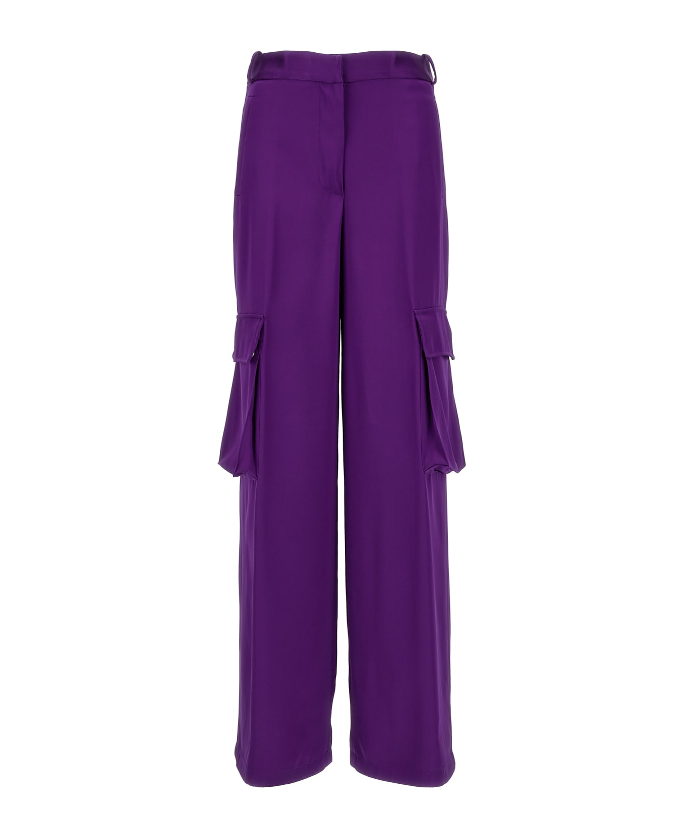 Versace Satin Cargo Pants - Purple