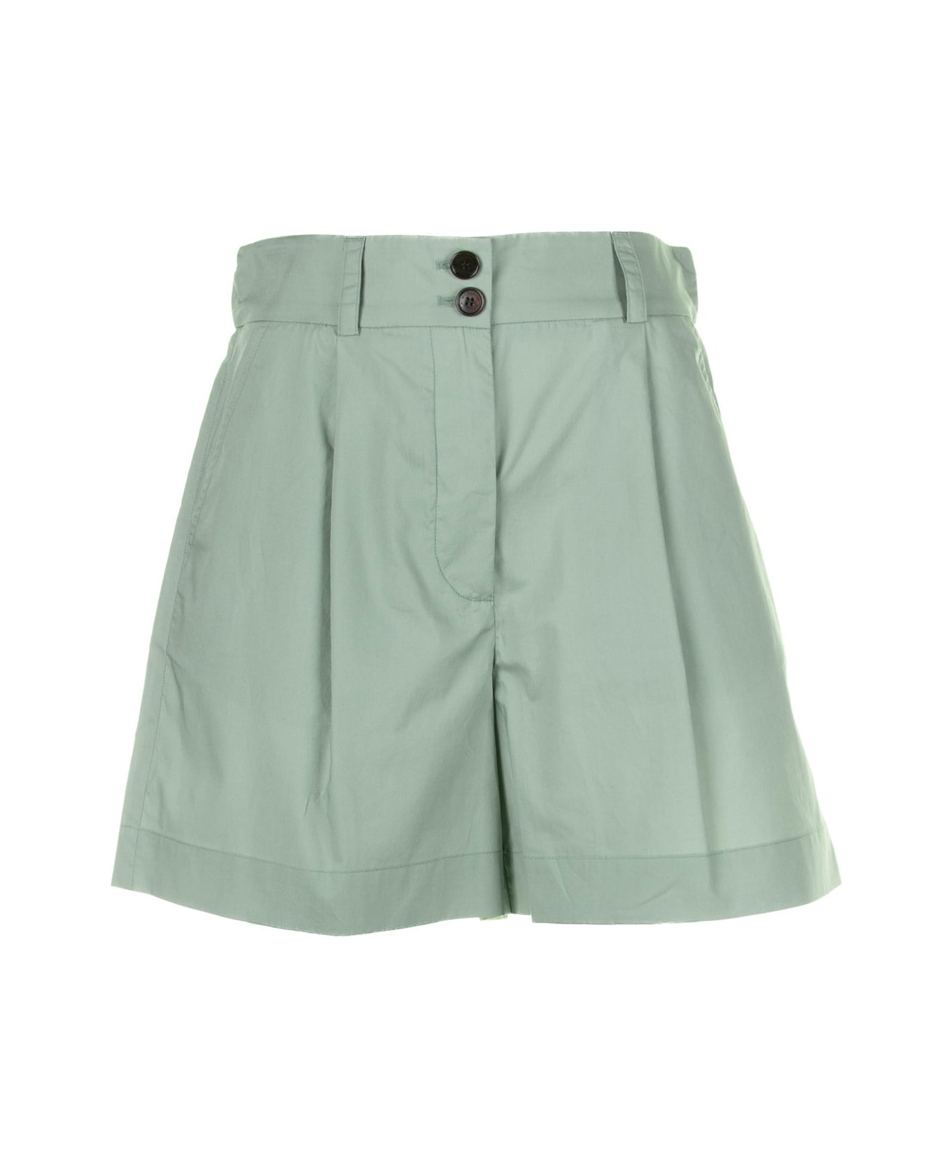 Woolrich Sage Green Cotton Shorts - SAGE
