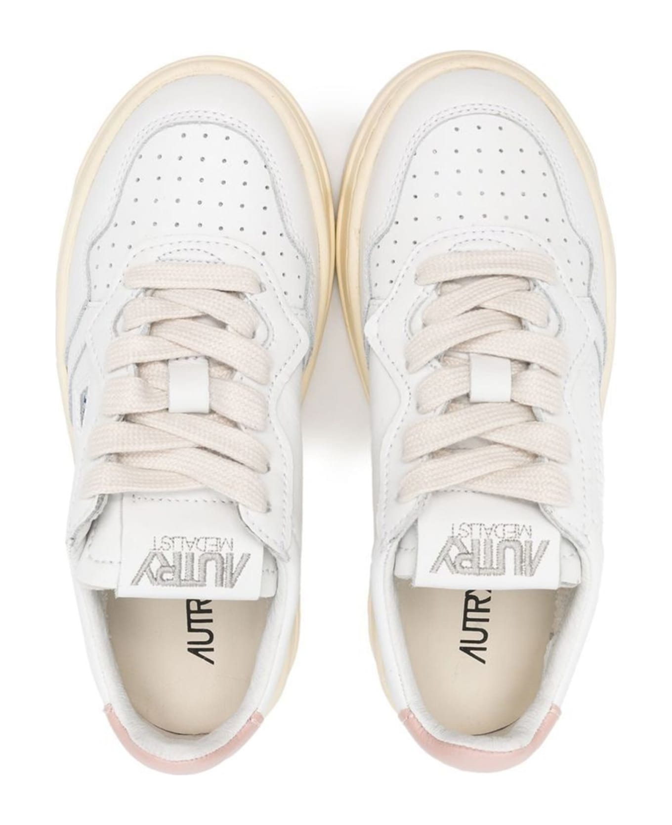 Autry Contrasting Heel Sneaker - BIANCO