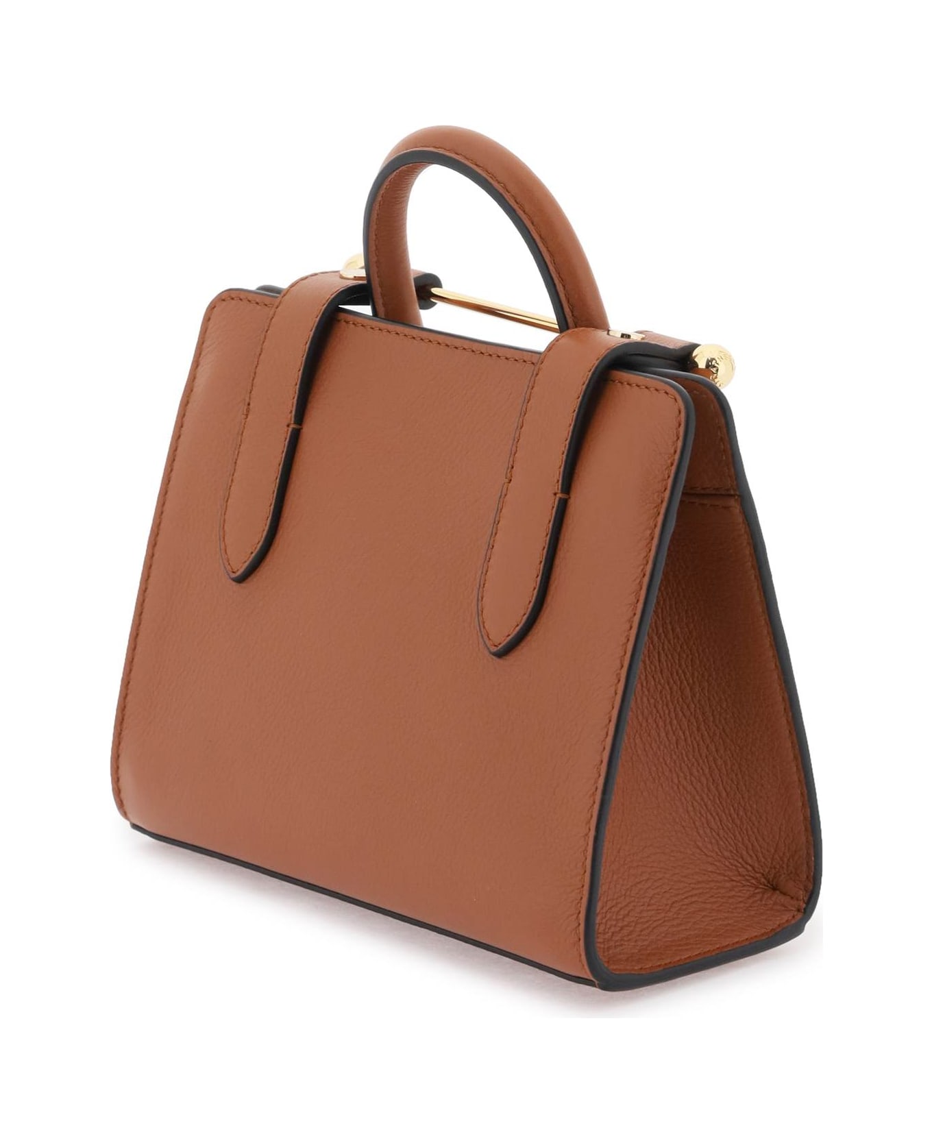 Strathberry Nano Tote Leather Bag - CHESTNUT (Brown) トートバッグ