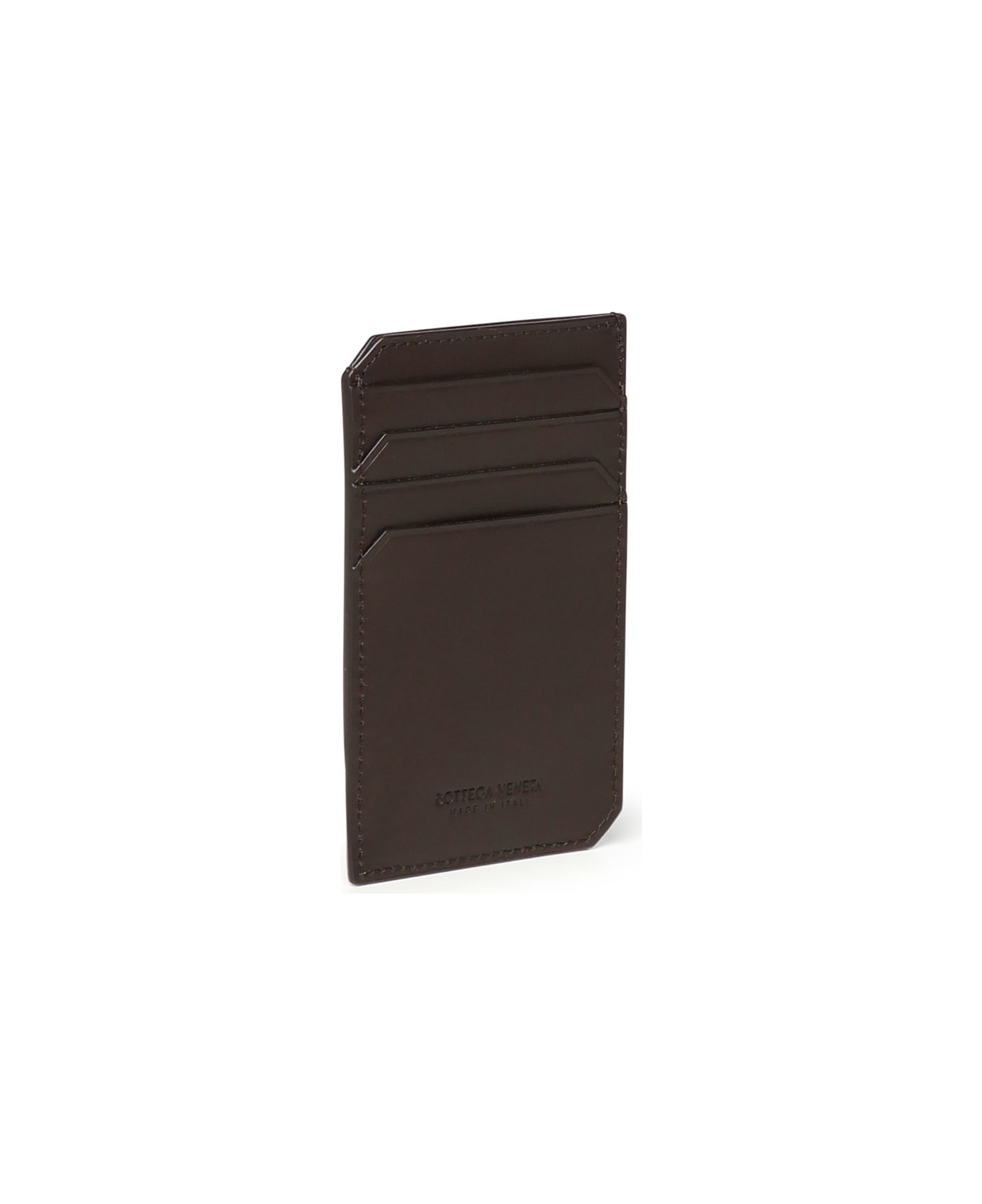 Bottega Veneta Small Braided Vertical Card Holder - FONDANT