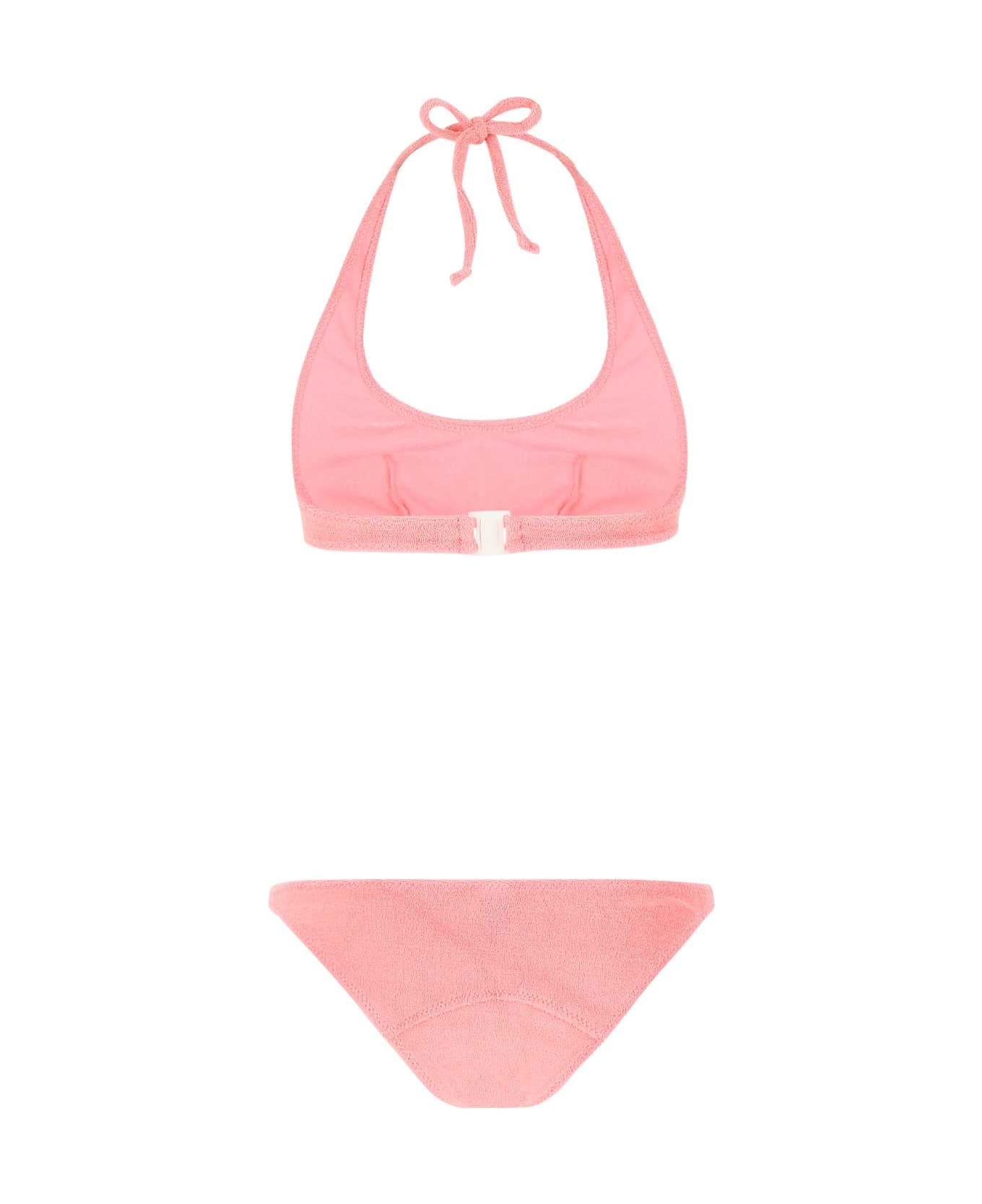 Lisa Marie Fernandez Pink Stretch Terry Amber Bikini - PINKTERRY