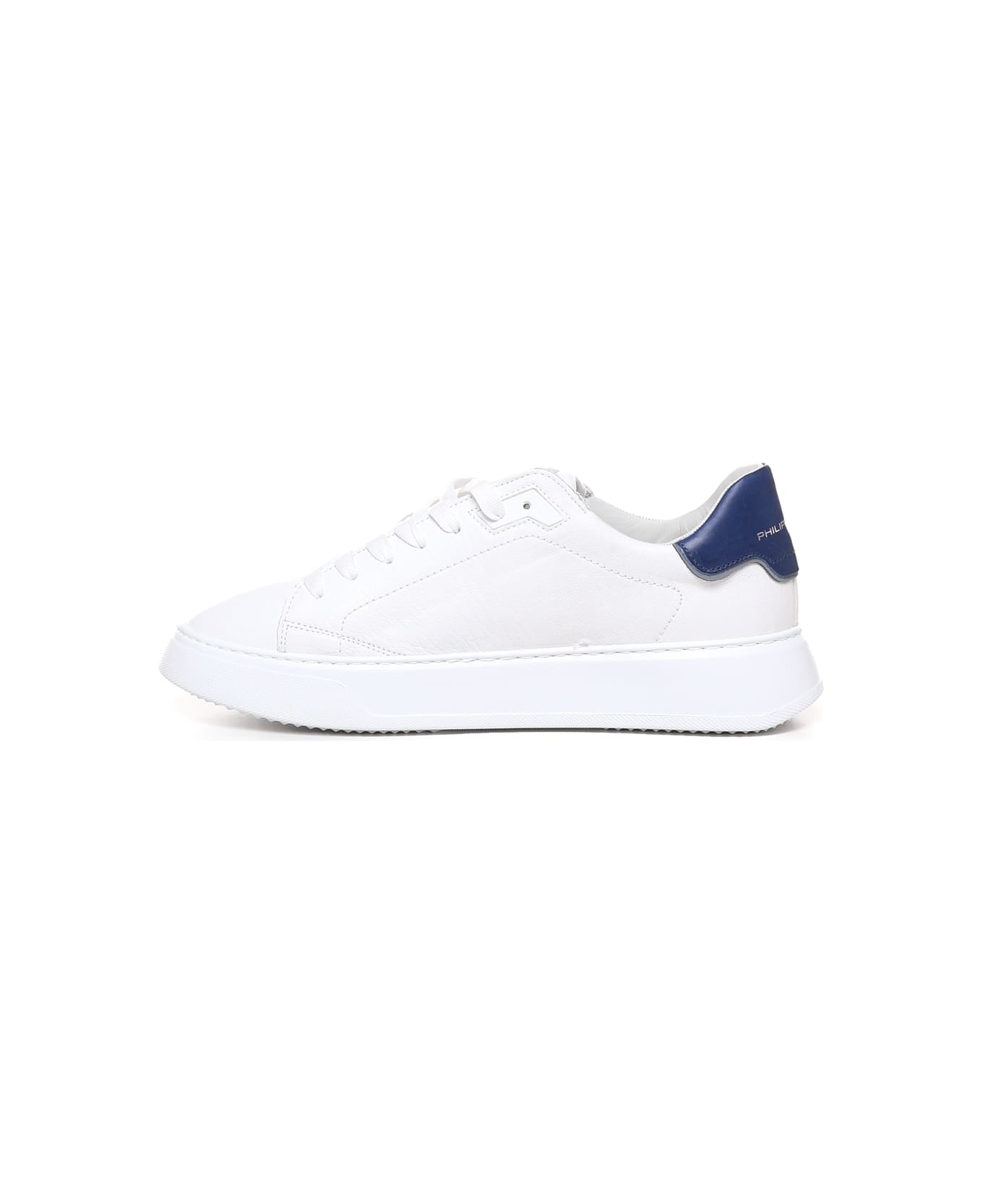 Philippe Model Paris Leather Sneakers - WHITE, blue