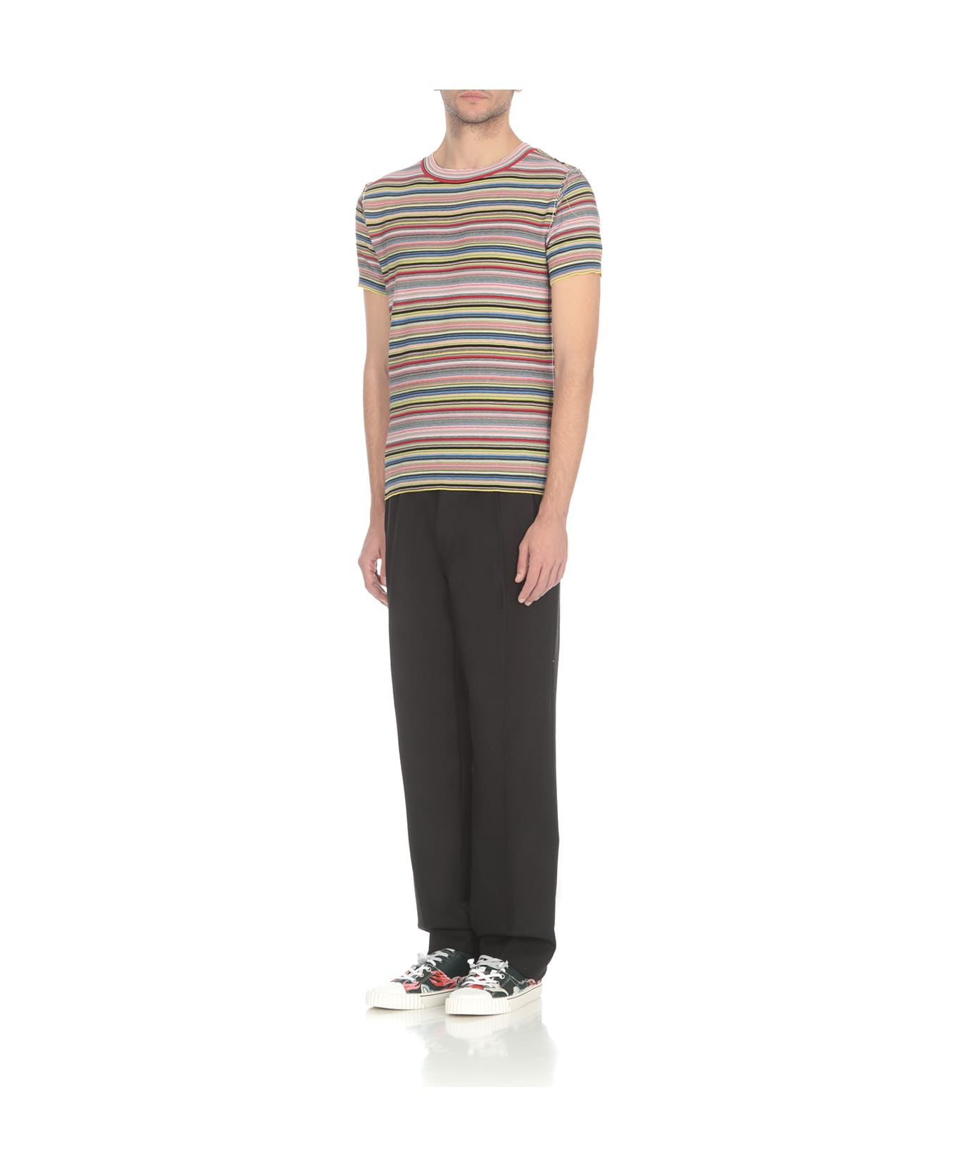Maison Margiela Stripe Knit T-shirt - MultiColour