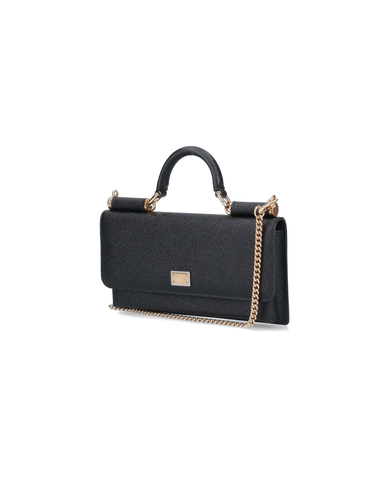 Dolce & Gabbana Foldover Top Clutch Bag - Black トートバッグ
