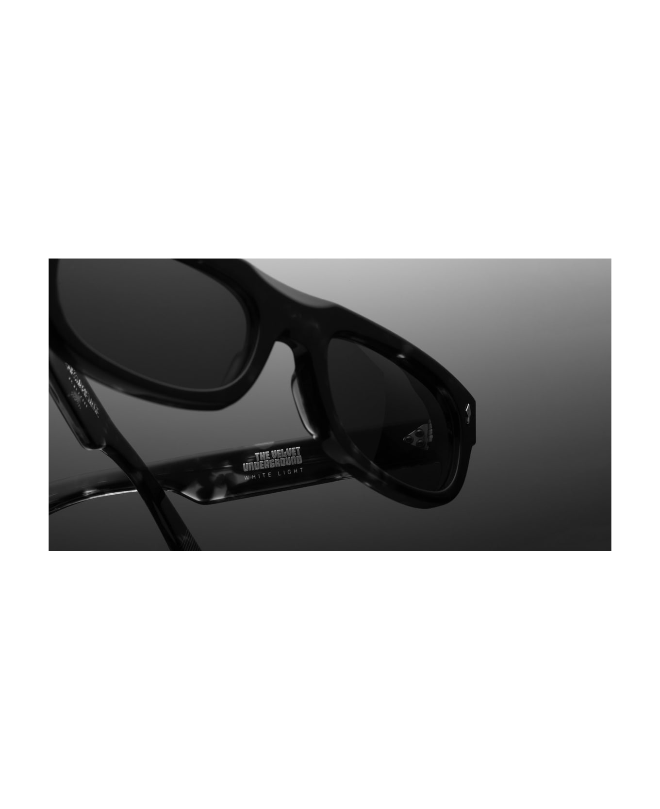 Jacques Marie Mage The Velvet Underground - White Light - Black Fade Sunglasses - Gray/Crystal