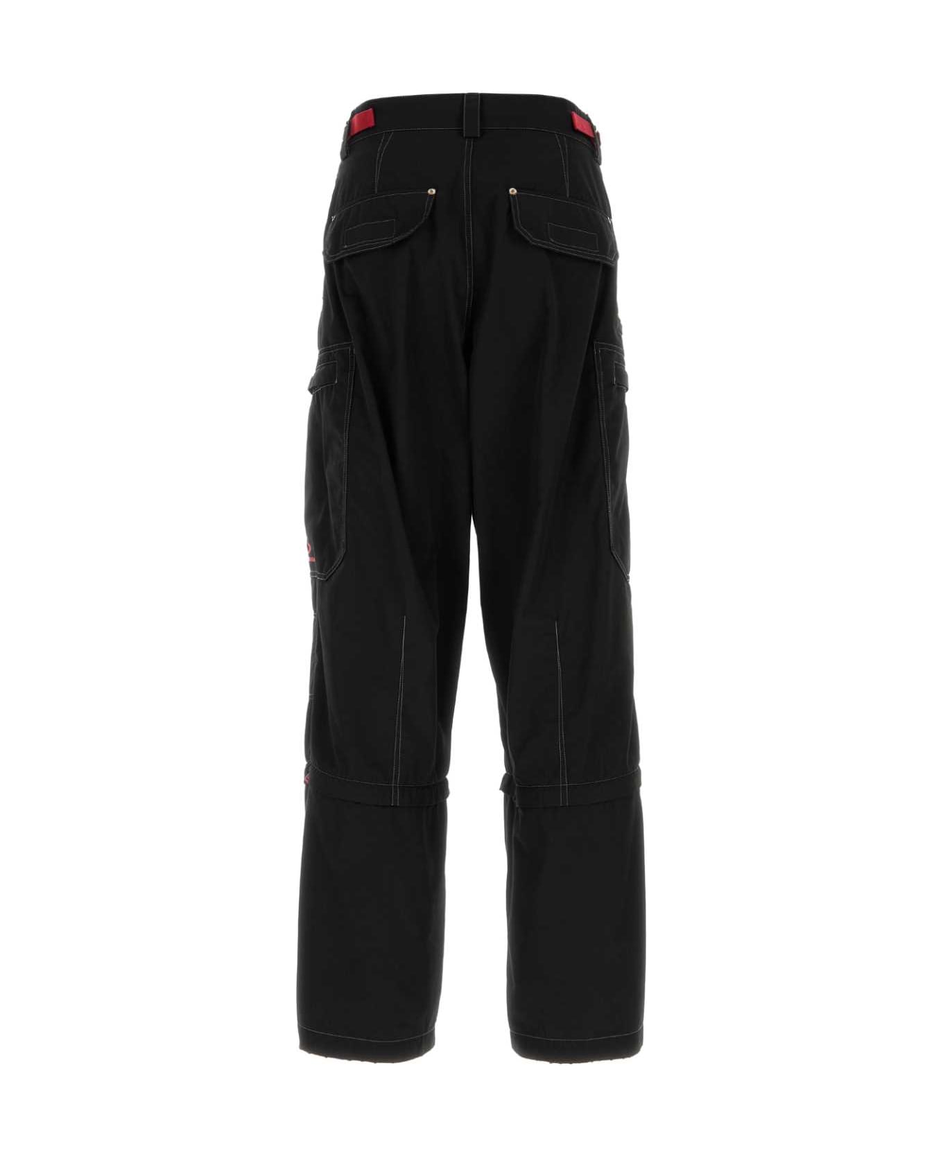 Black Cotton Cargo Pant