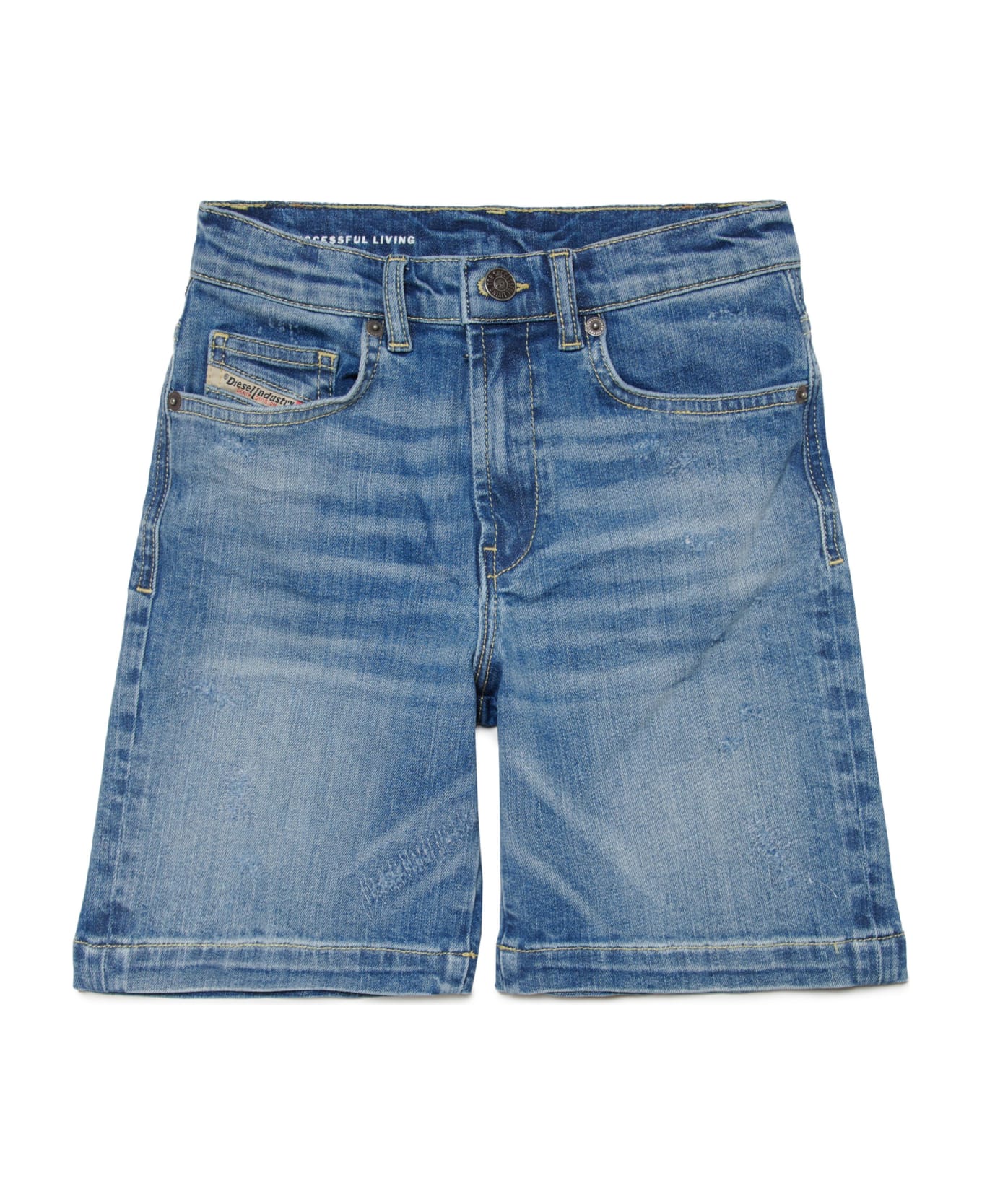 Diesel D-macs-sh-j Shorts Diesel Shorts In Light Shaded Denim - Blu
