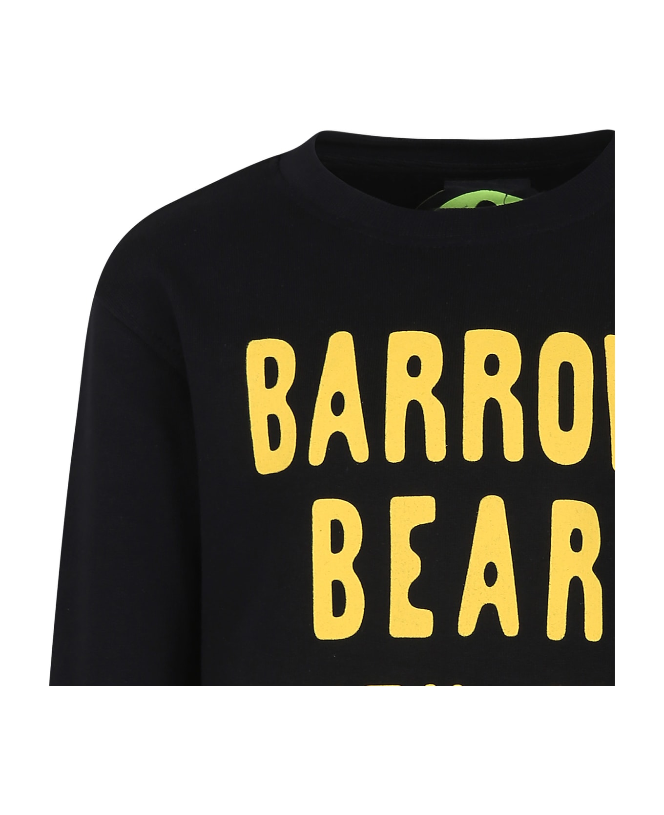 Barrow Black Sweatshirt For Kids With Logo And Bear - Nero/Black