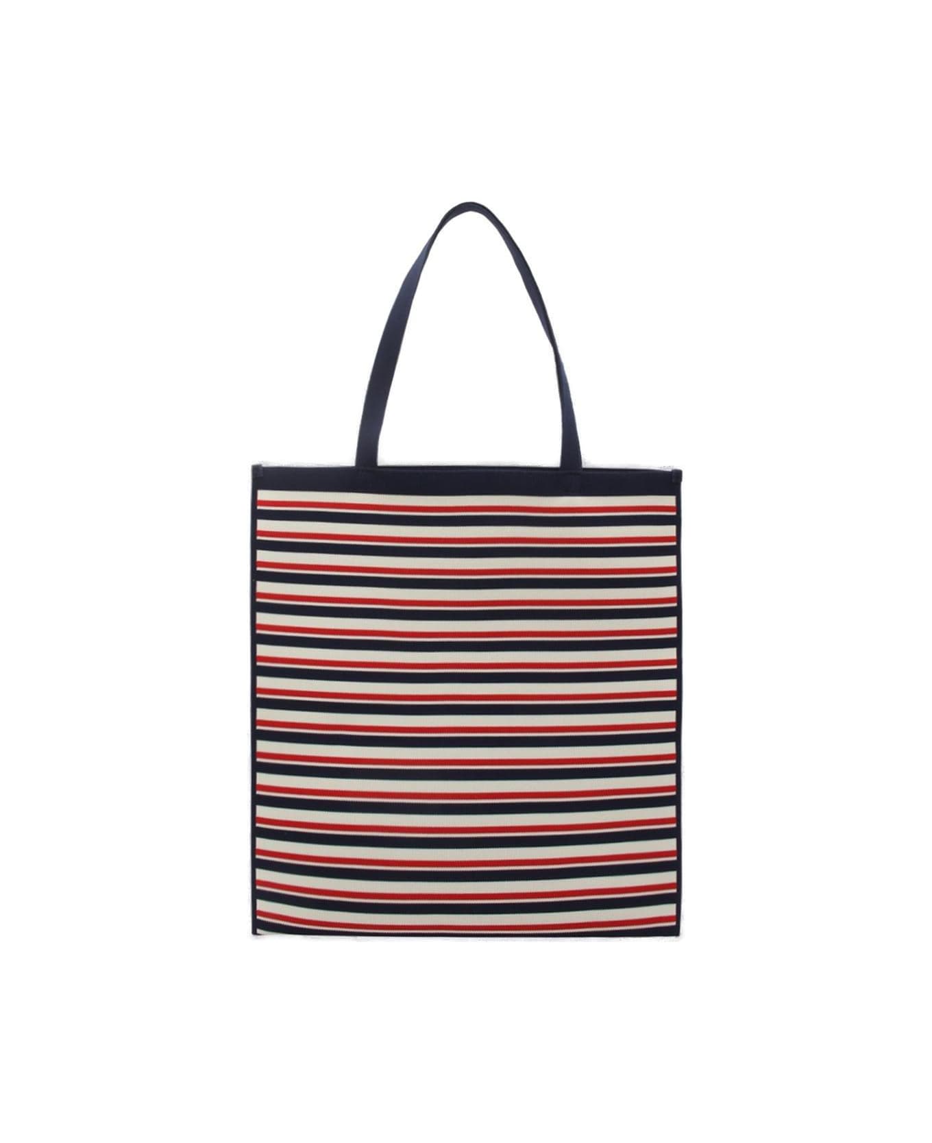 Marni Striped Logo Patch Tote Bag - Multicolor