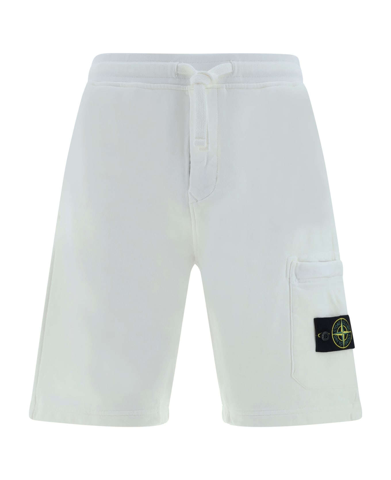Stone Island Cotton Bermuda Shorts - Bianco