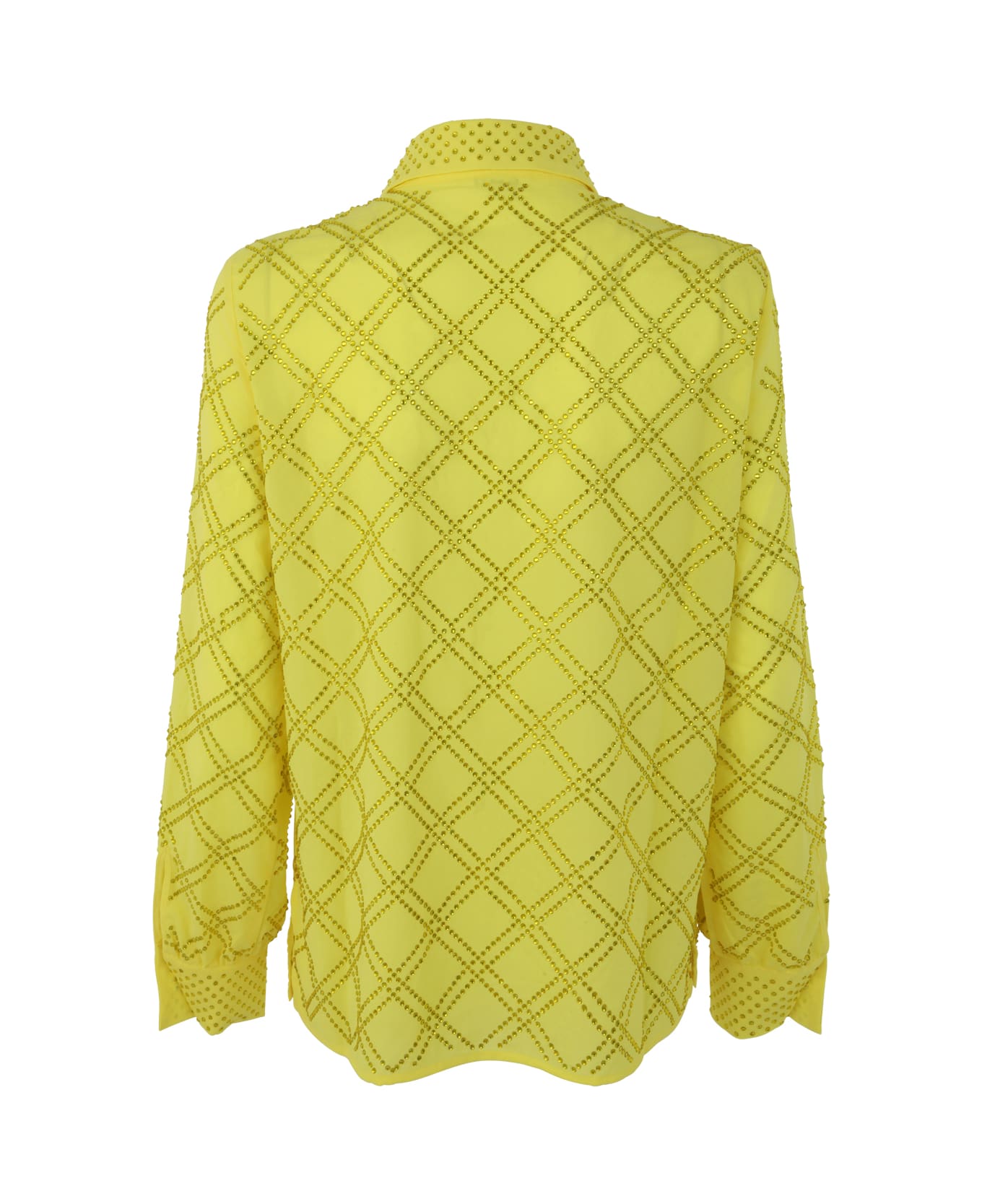 Parosh Champion small script chest logo sweatshirt in green tiedye - Light Yellow