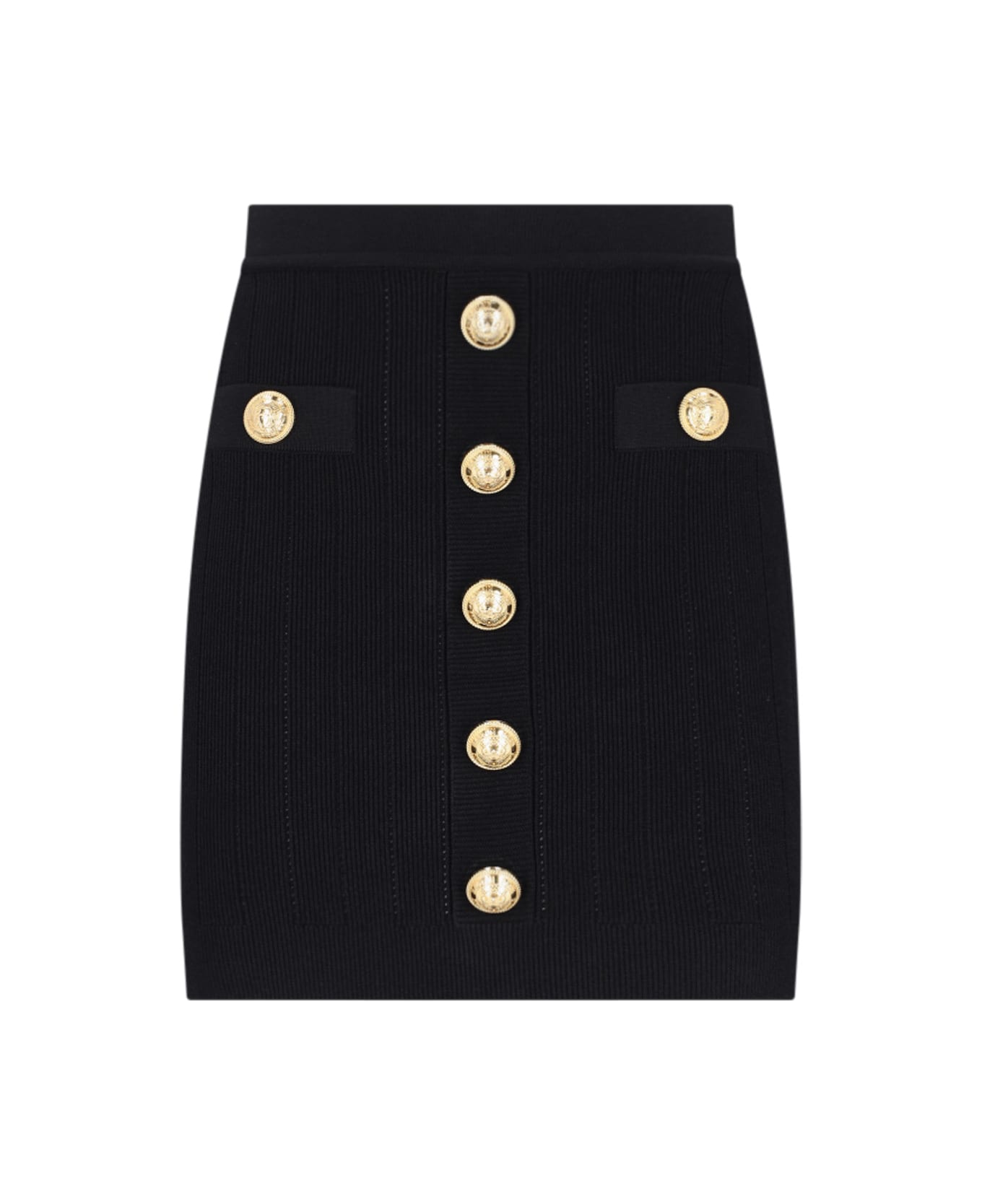 Balmain Knitted Mini Skirt - Black   スカート