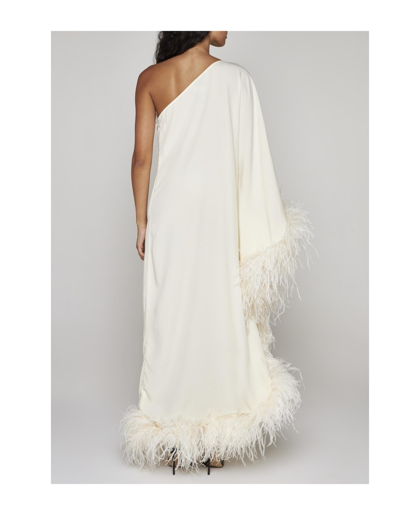 Taller Marmo Ubud Feathered Viscose-blend Long Dress - White ワンピース＆ドレス