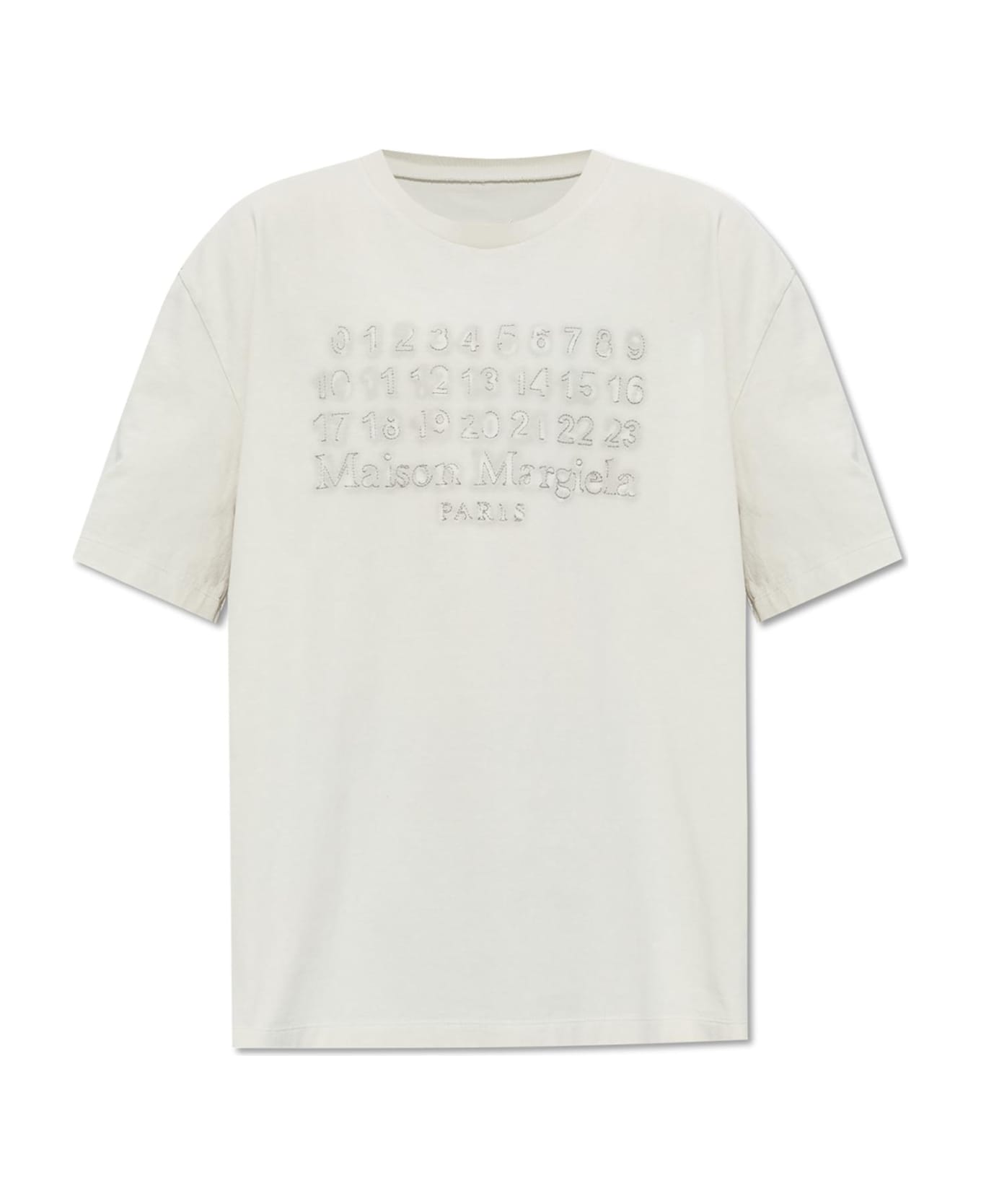 Maison Margiela T-shirt With Logo - Ecru