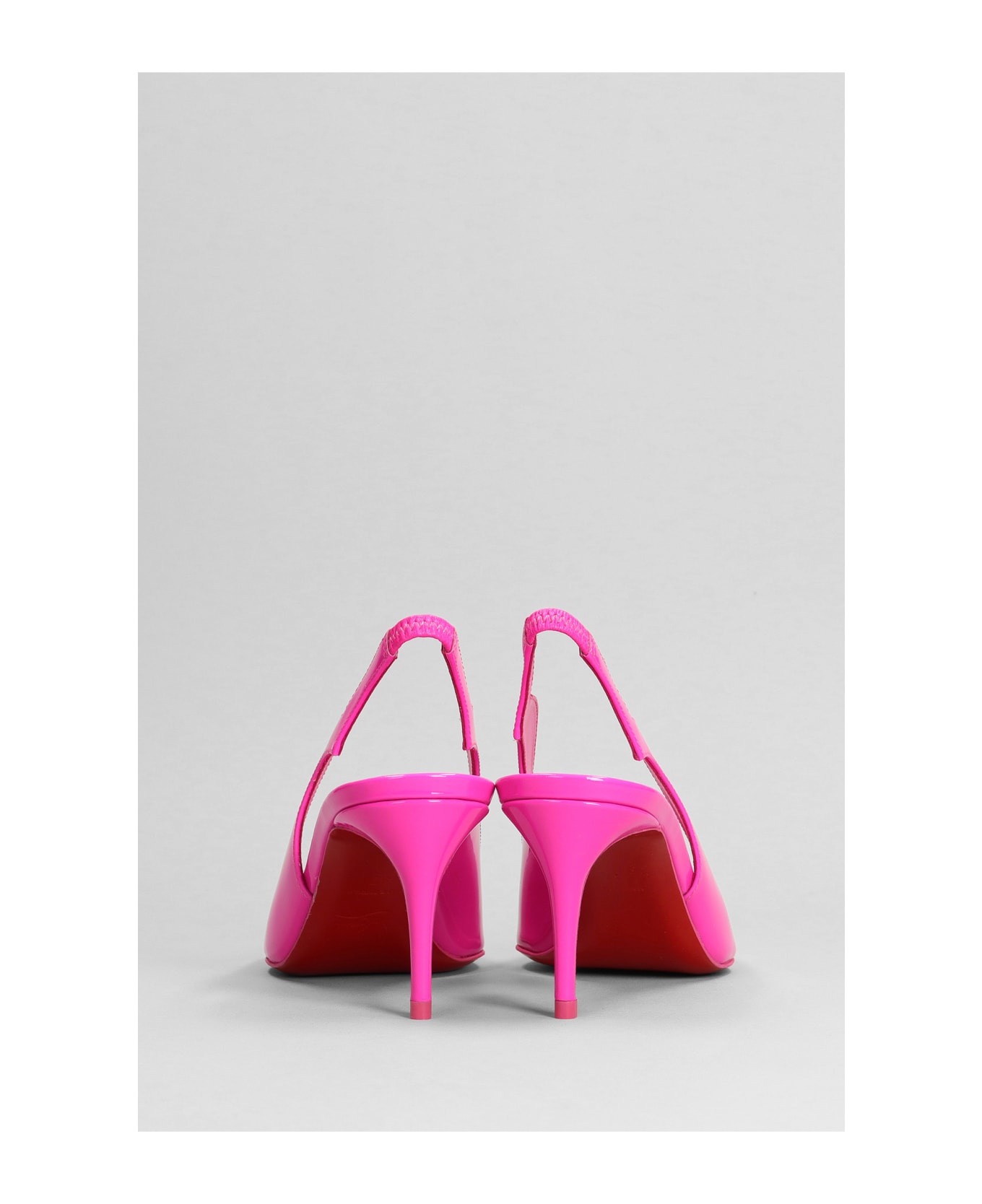Christian Louboutin Hot Chick Sling Pumps In Rose-pink Patent Leather - rose-pink ハイヒール