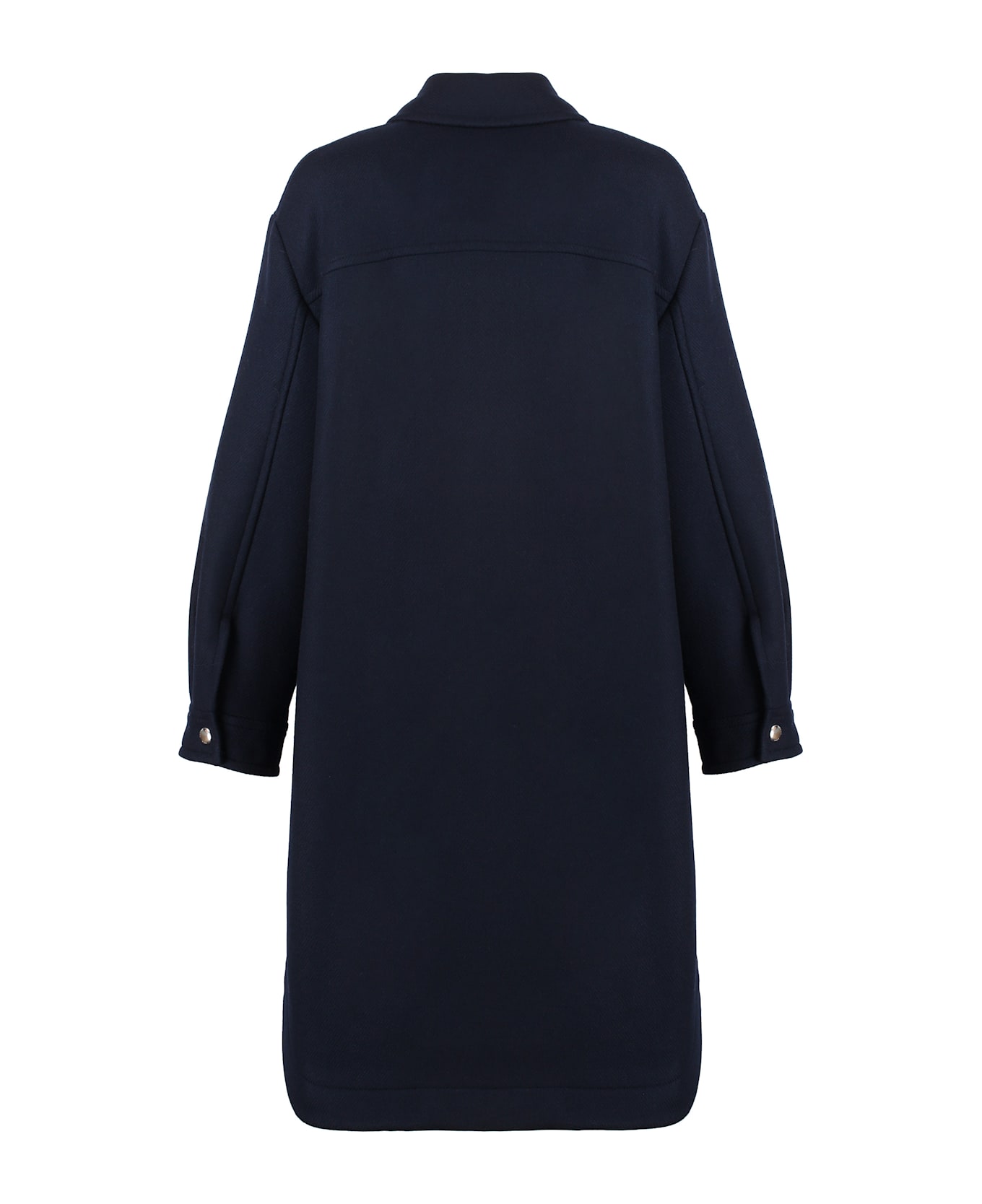 Maison Kitsuné Wool Coat - blue
