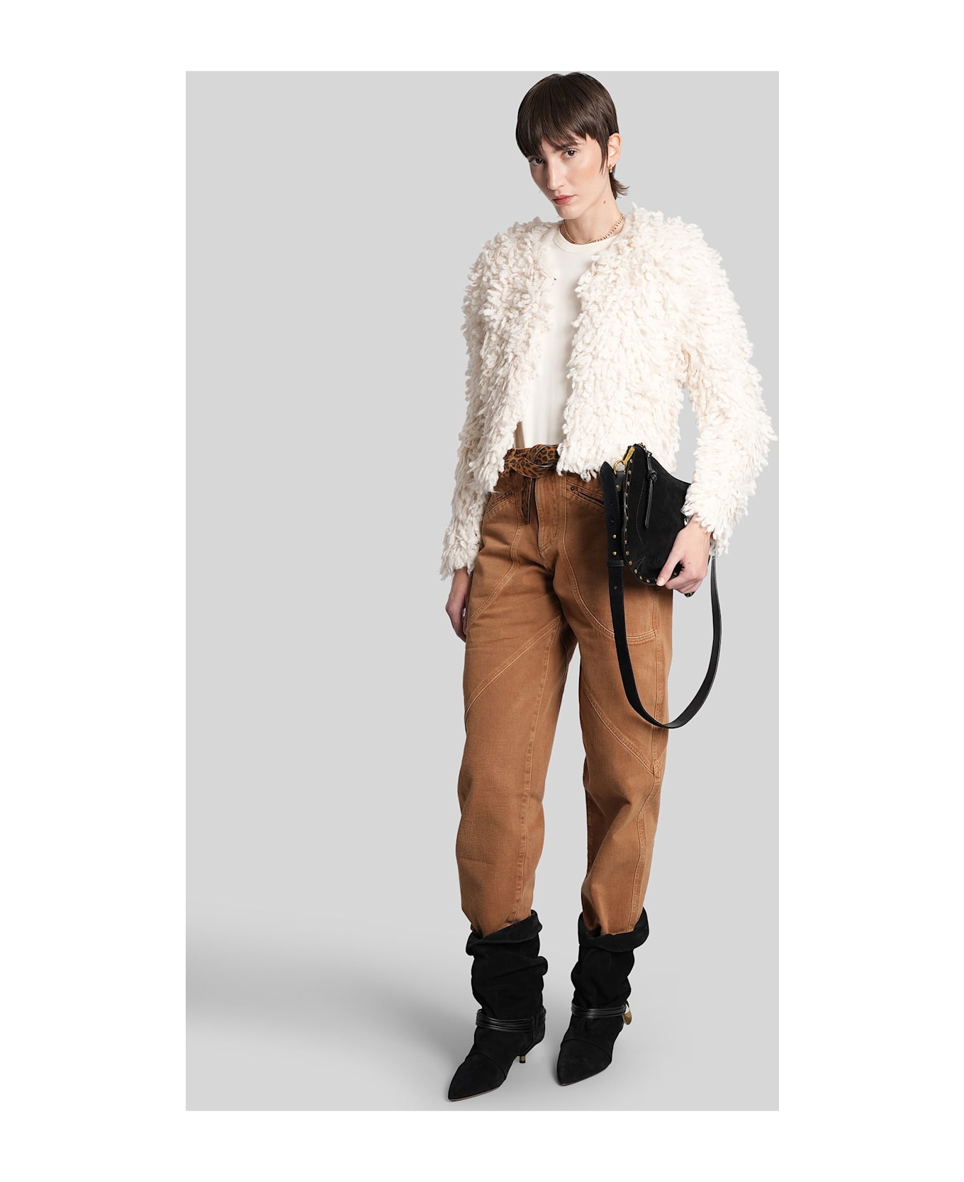 Isabel Marant Catarina Jeans In Brown Cotton - brown