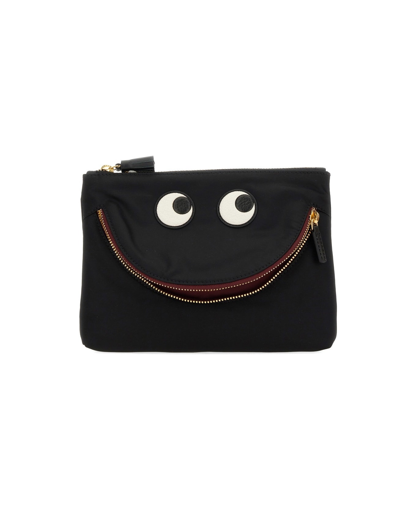 Anya Hindmarch "happy Eyes" Pouch - BLACK
