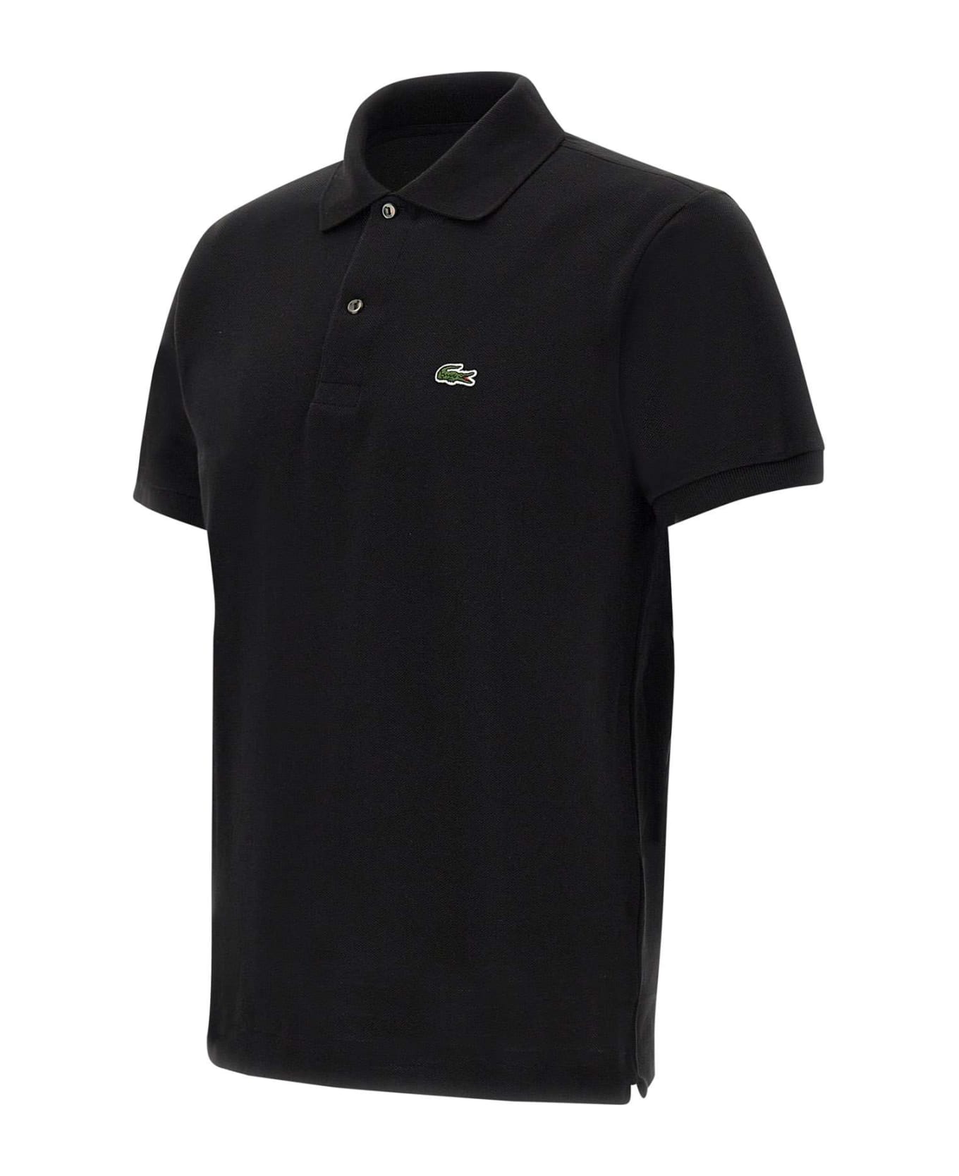 Lacoste Cotton Polo Shirt - BLACK