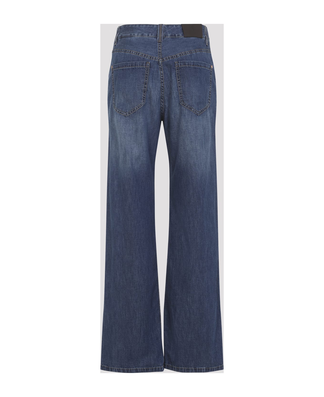 Brunello Cucinelli Wide Leg Jeans - Essential Dark Blue