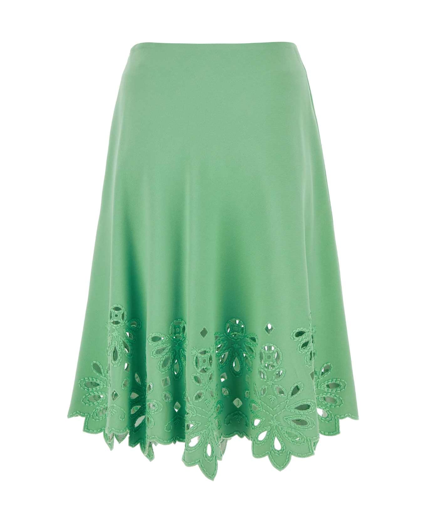 Ermanno Scervino Green Cady Skirt - LIGHTGRASSGREEN スカート