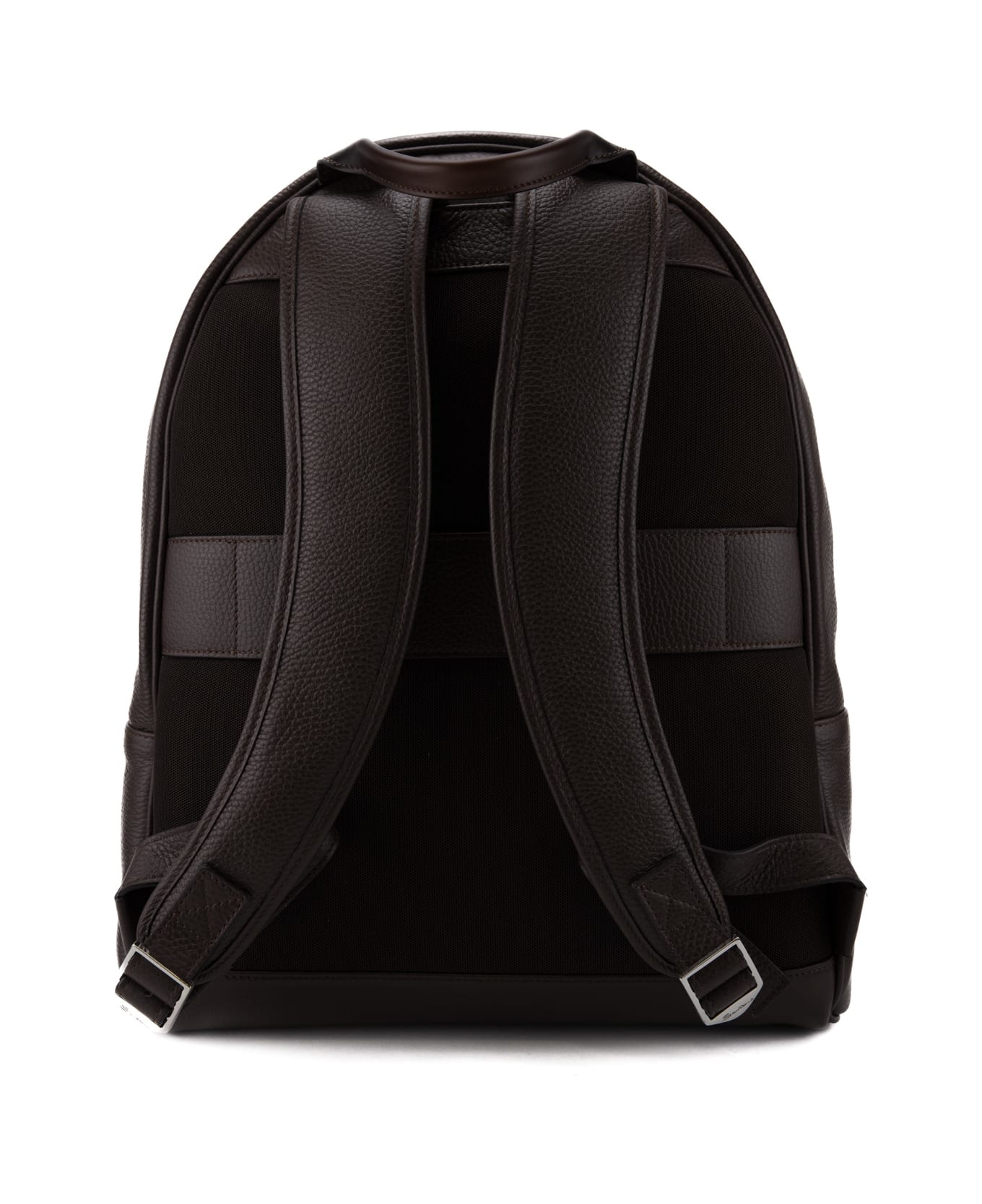 Santoni Entry Level Backpack In Brown Leather - Testa di moro