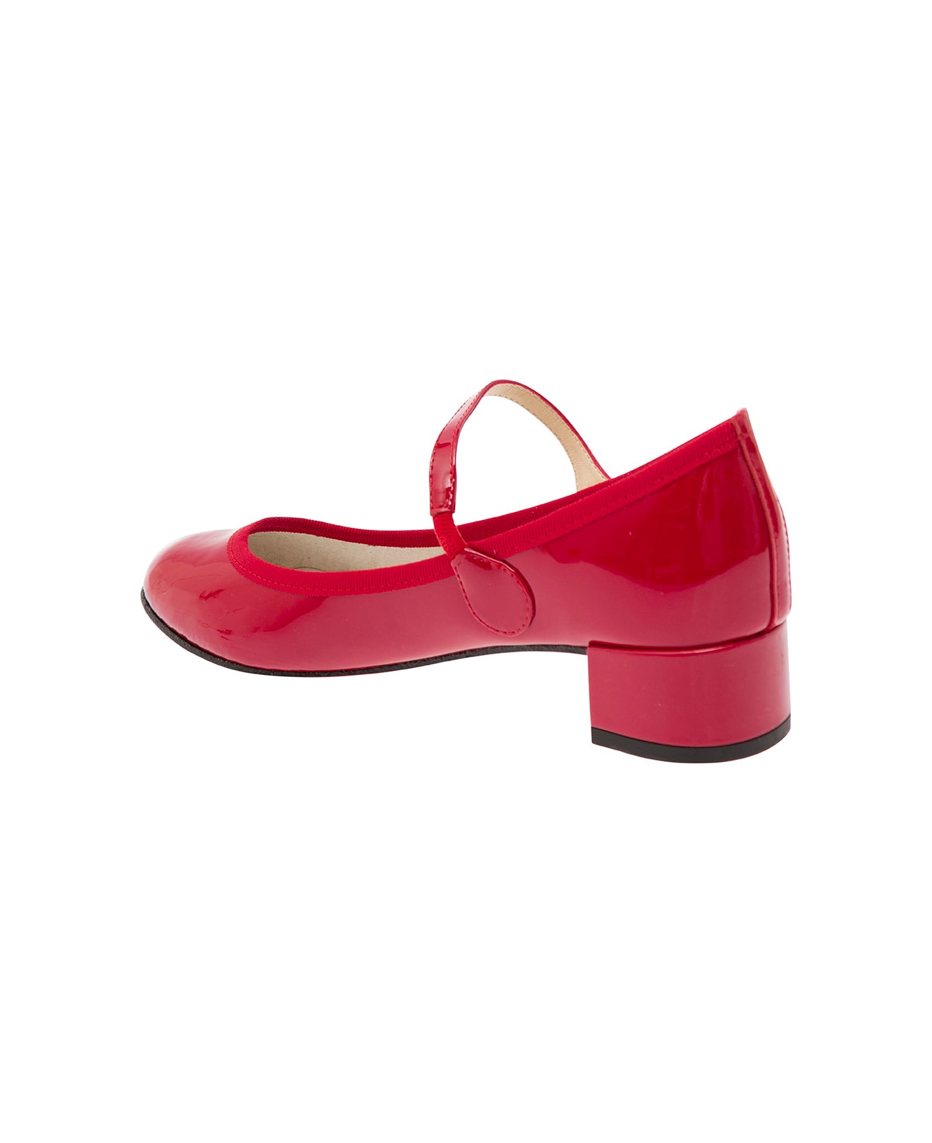Repetto 'rose' Red Mary Janes With Strap In Patent Leather Woman - Red