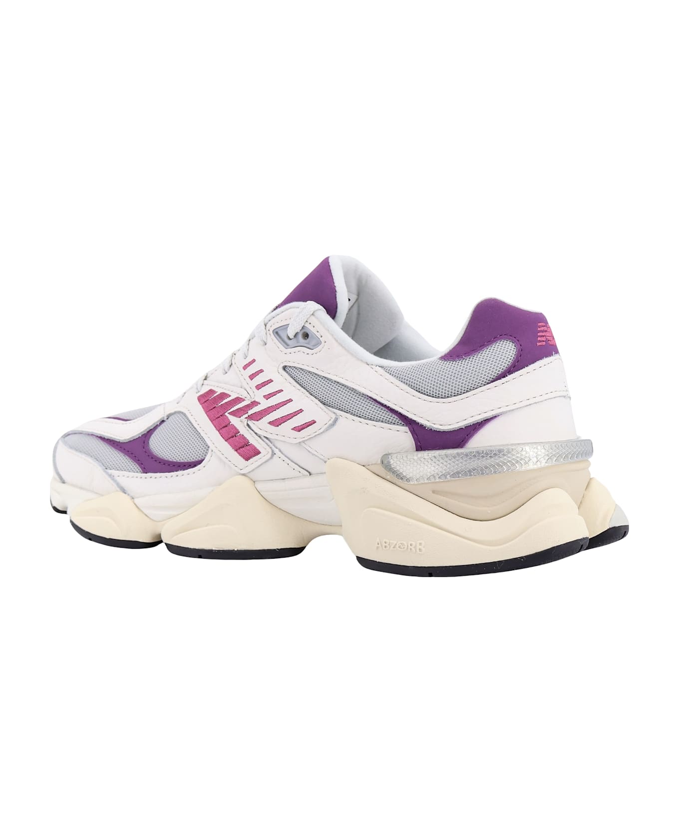 New Balance Mesh And Leather Sneakers - Purple