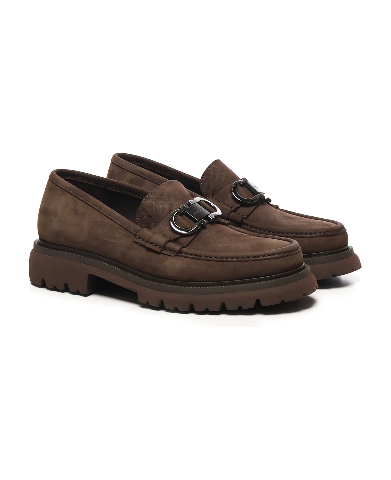 Ferragamo Gancini Loafers - Brown