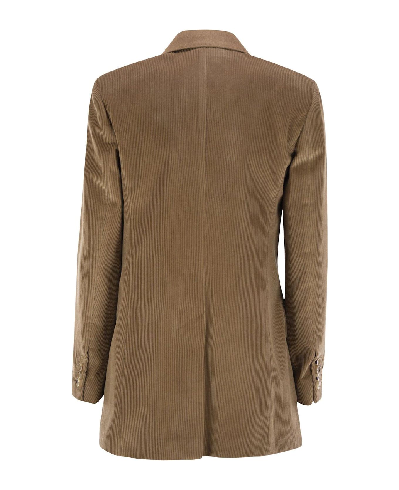 Max Mara Double-breasted Long-sleeved Jacket - CAMEL