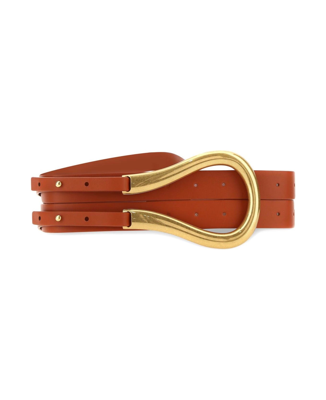 Bottega Veneta Caramel Leather Belt - BROWN