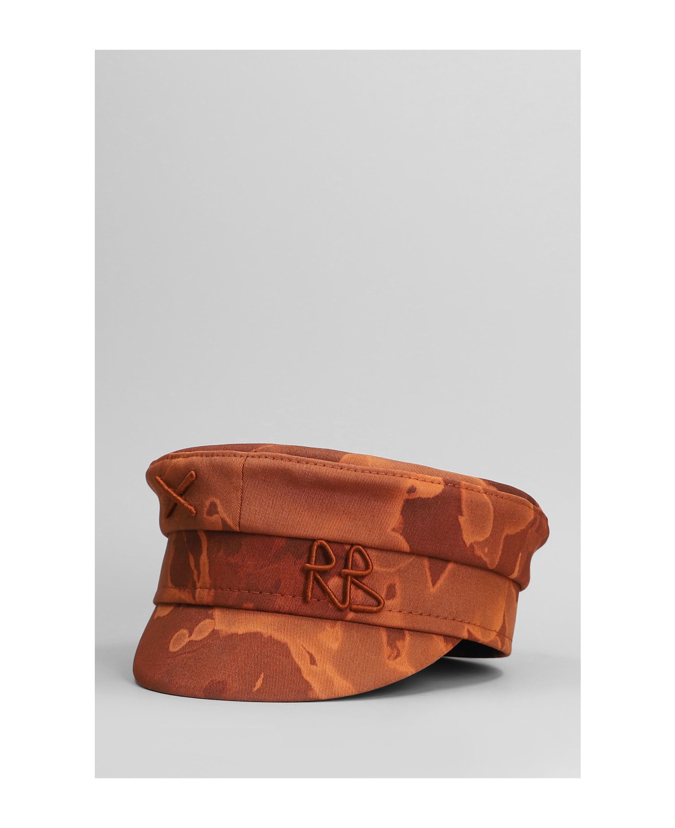Ruslan Baginskiy Baker Boy Hats In Orange Cotton - orange