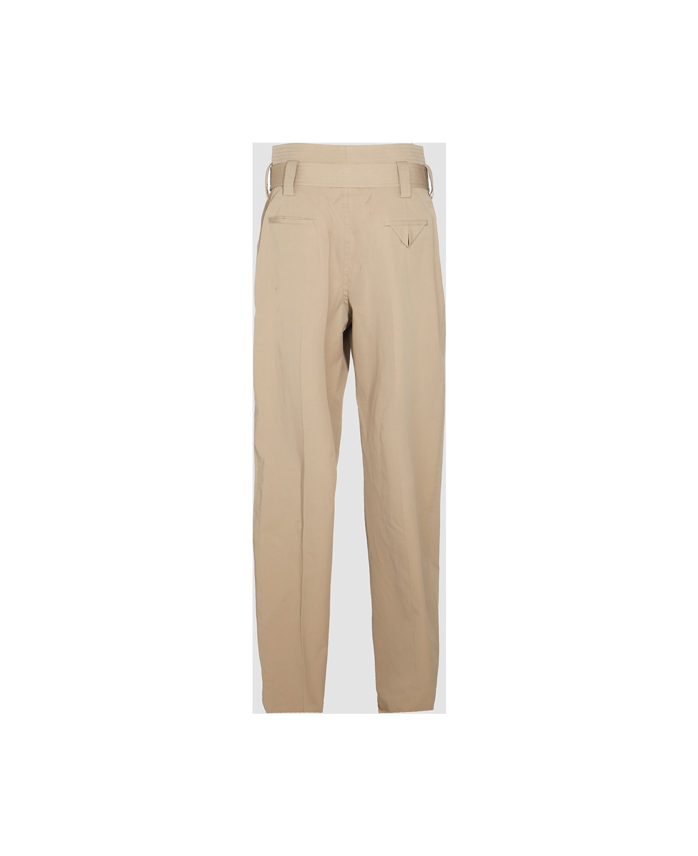 Bottega Veneta Beige Cotton Pants - GREY