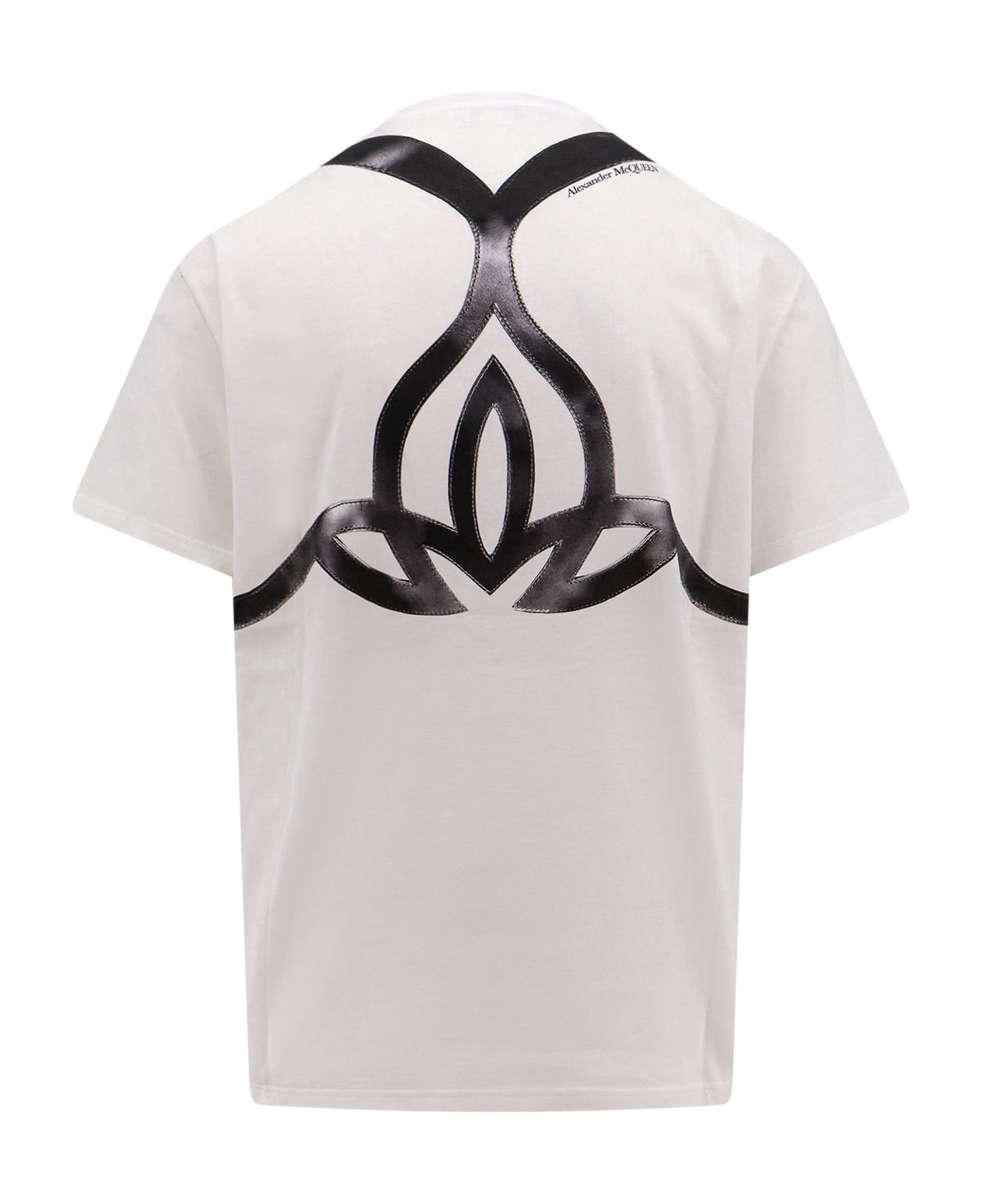 Alexander McQueen Graphic Design Crewneck T-shirt - White
